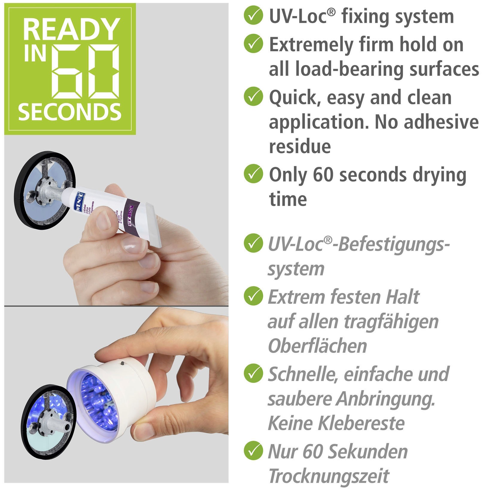 WENKO Zahnputzbecher »UV-Loc® Maribor«, befestigen ohne Bohren mit innovativem Klebesystem