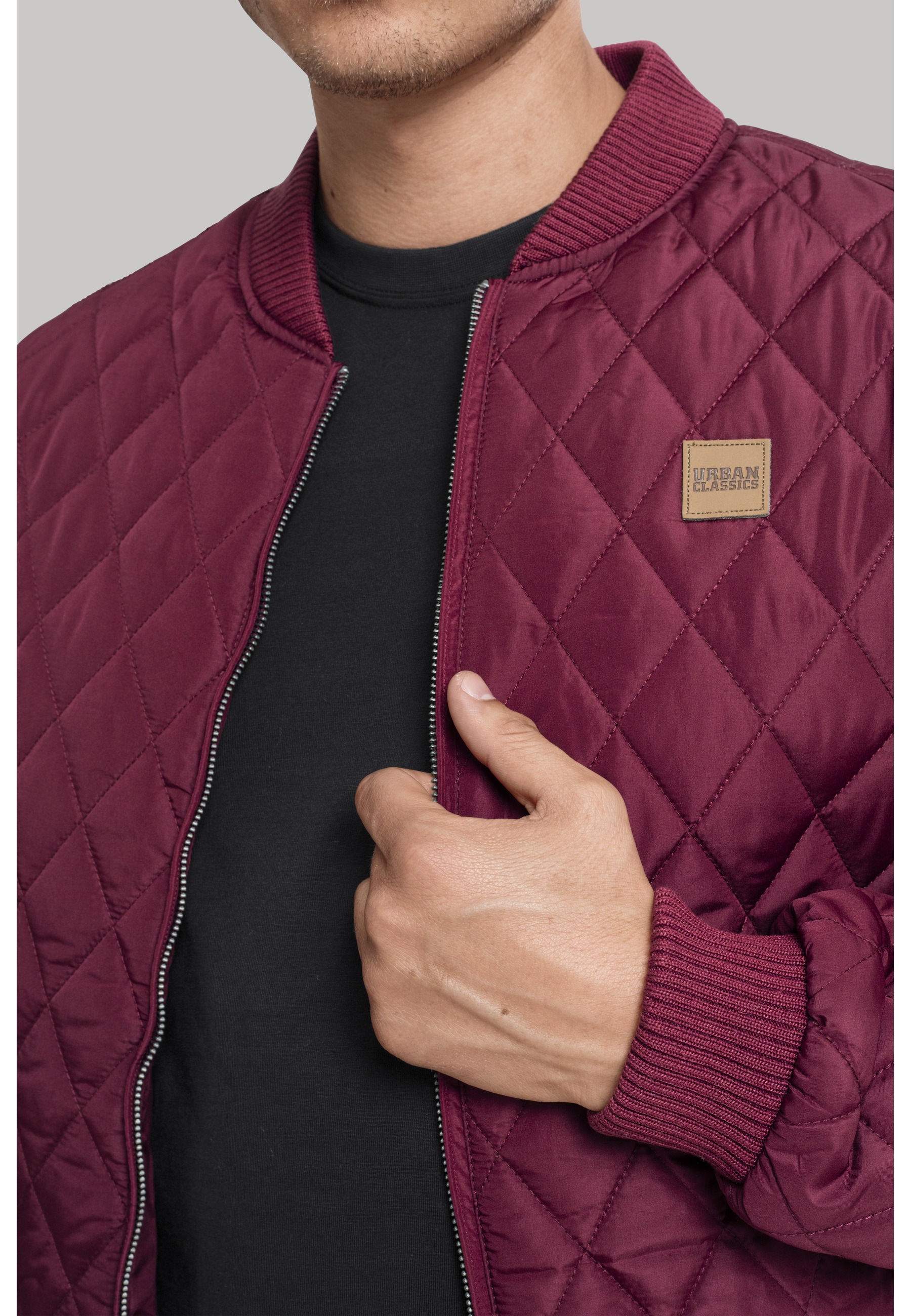 URBAN CLASSICS Langmantel »Urban Classics Herren Diamond Quilt Jacket«