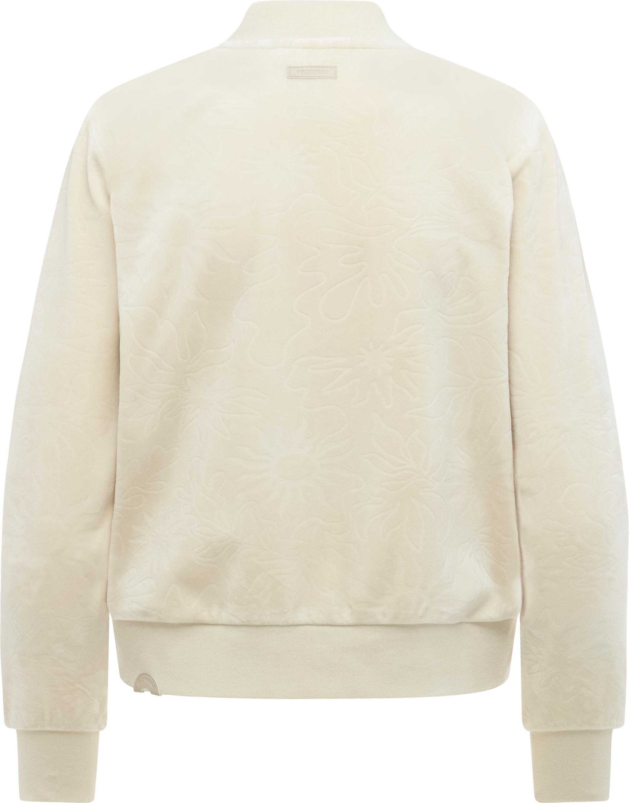 Ragwear Doron Embossed Women's Sweatshirt Jacket Ecru Size S 2