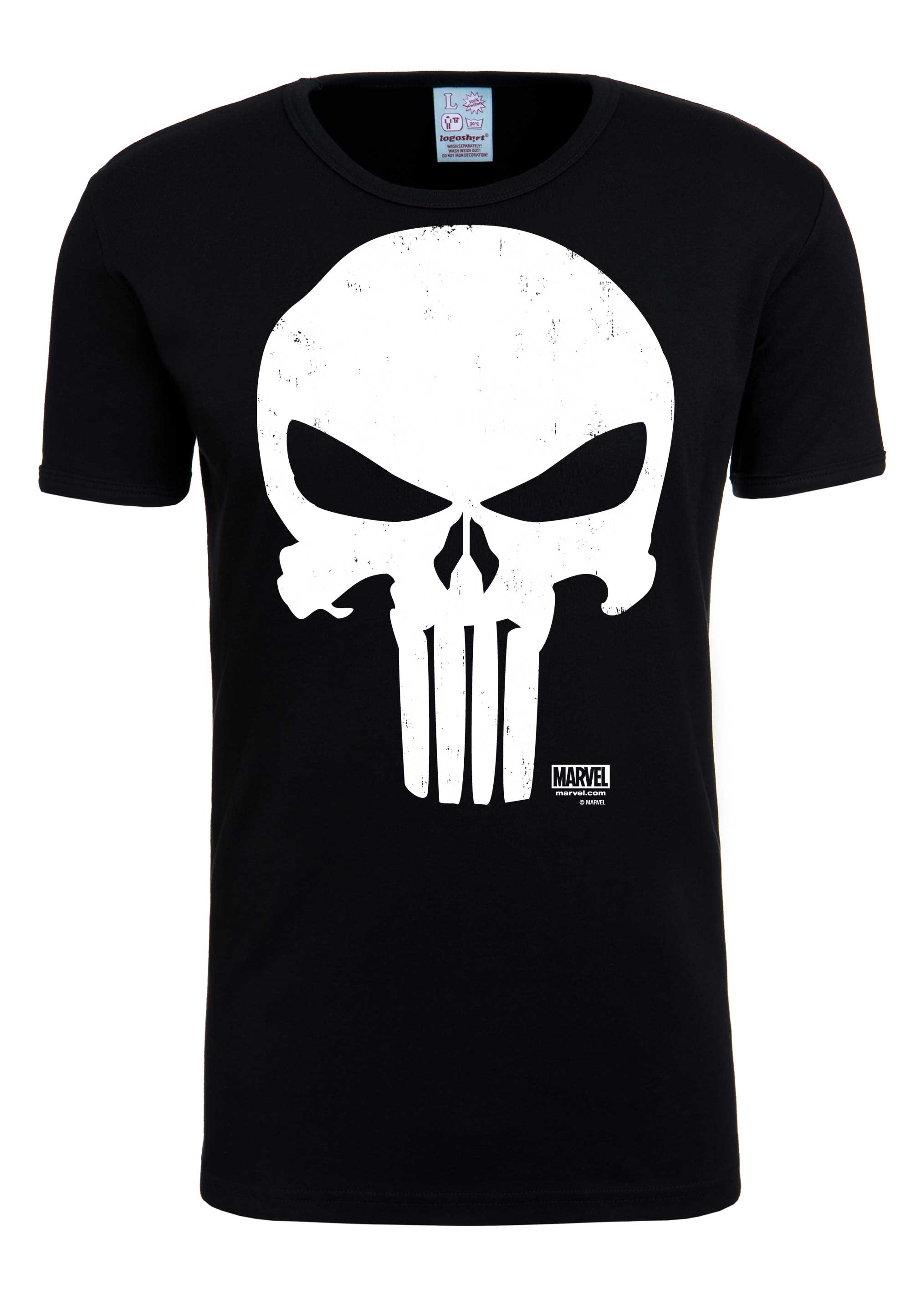 LOGOSHIRT T-Shirt »Marvel - Punisher«, mit großem Punisher-Print