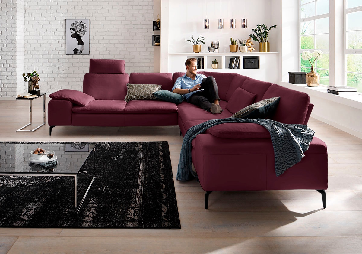 W.SCHILLIG Ecksofa "valentinoo, Designsofa, elegant und bequem, L-Form", (S günstig online kaufen