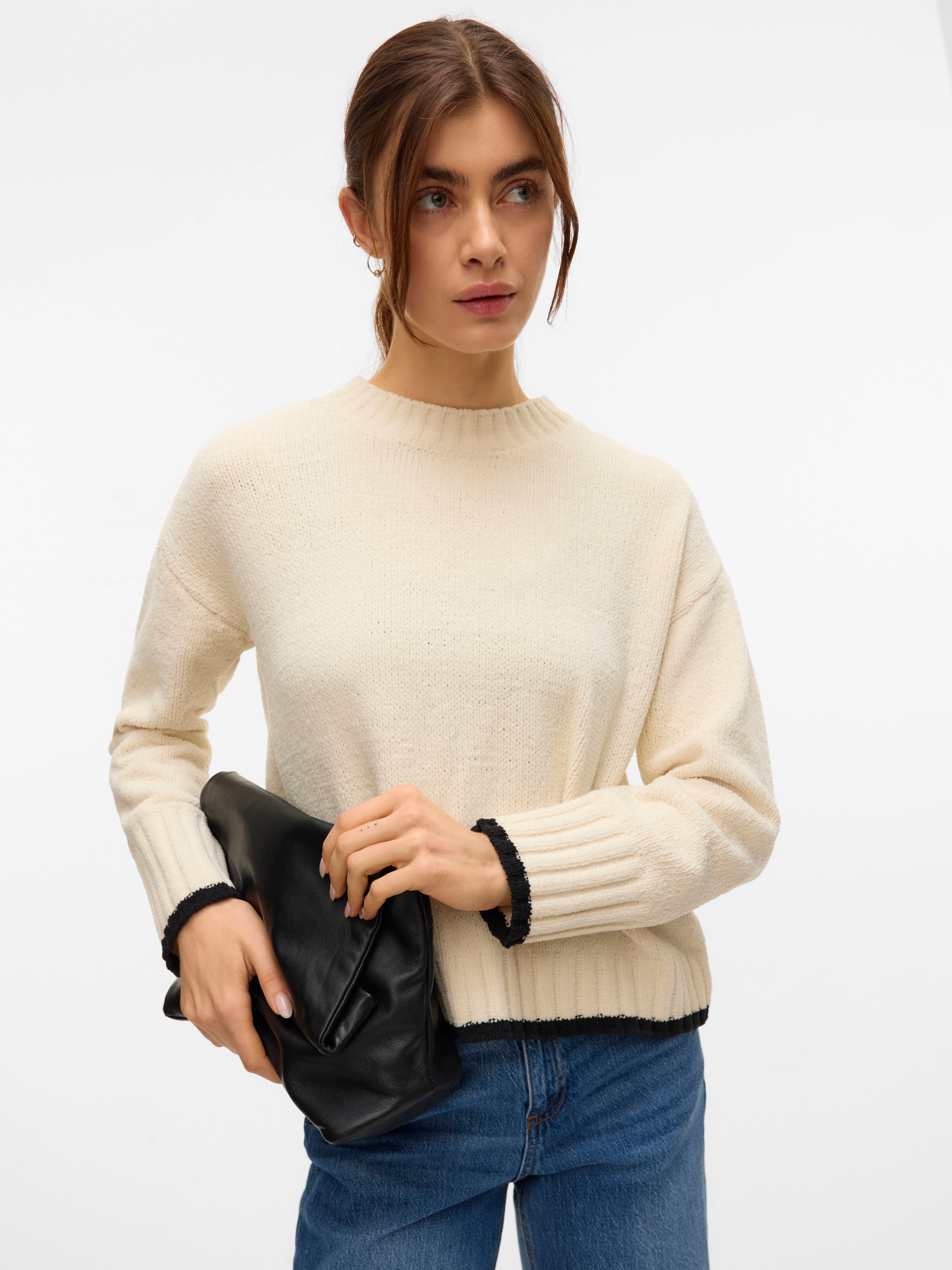 Vero Moda Strickpullover »VMSHADOW LS O-NECK PULLOVER BOO«
