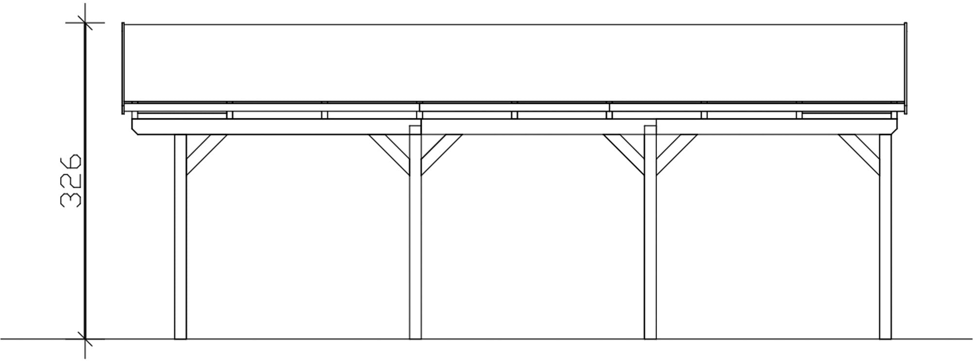Skanholz Doppelcarport »Fichtelberg«, Holz, 574 cm, Anthrazit