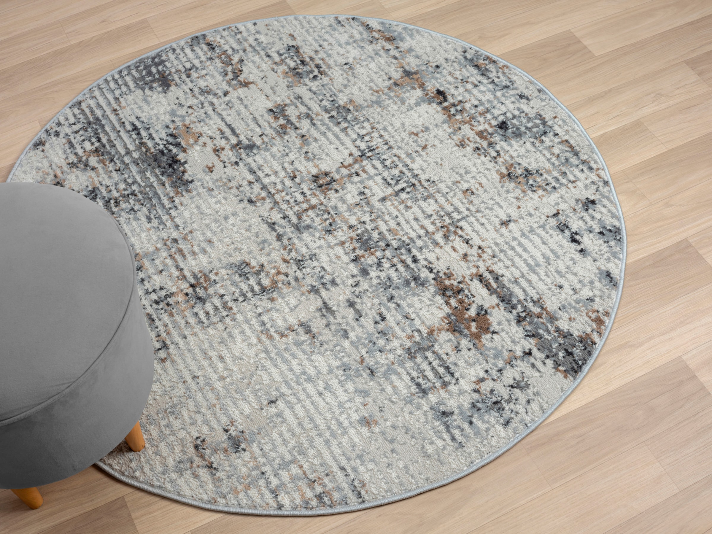 Myflair Möbel & Accessoires Teppich »My Joy«, rund, 8 mm Höhe, Kurzflor, Scandi-Design, besonders weich durch Microfaser