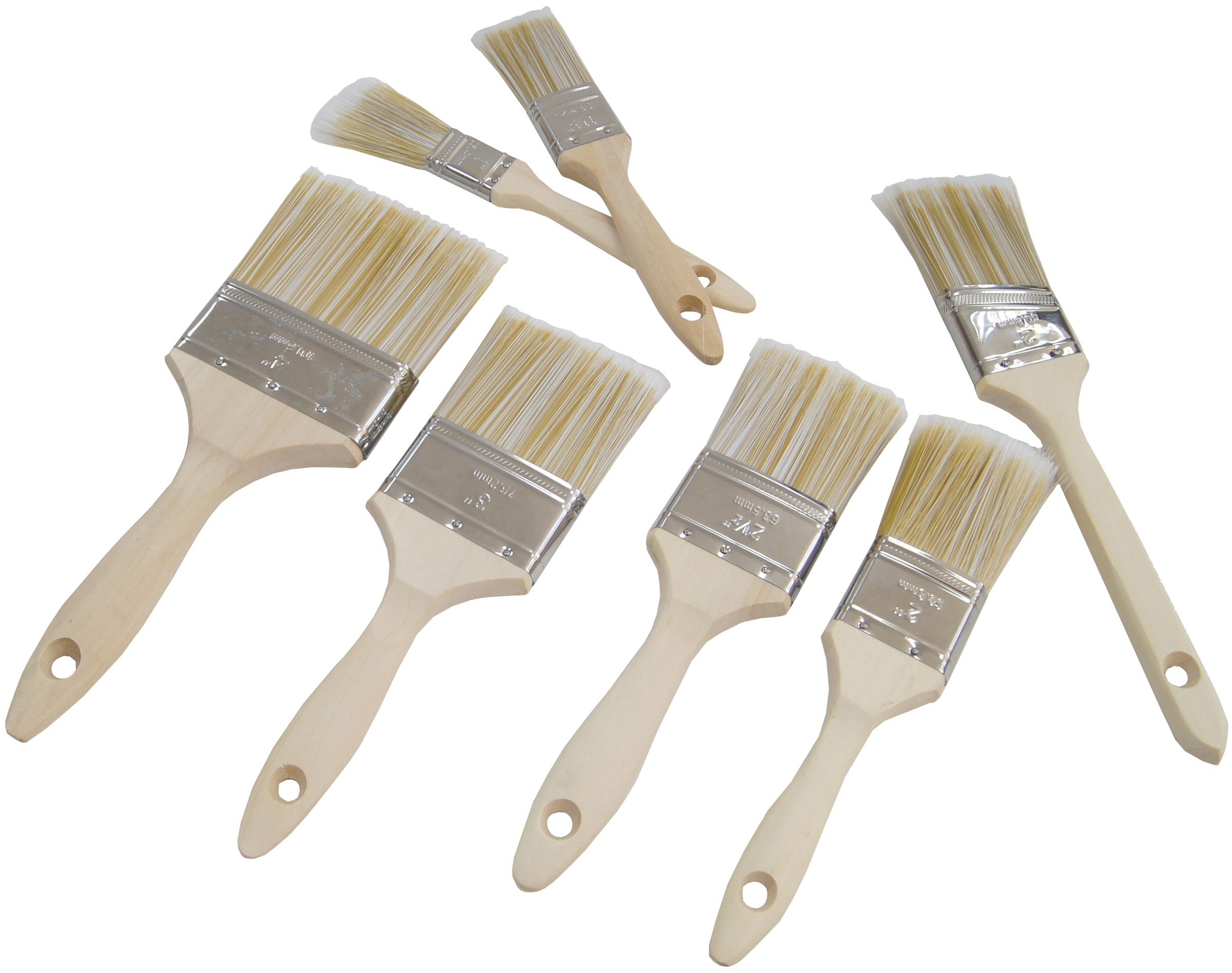 Connex Pinsel »Für Farben schräge 6 St.), & & (Set, Raten Flachpinsel«, gerade Lacke BAUR Helle wasserbasierte - auf | Borstenstärke 7 - Kunststoffborsten