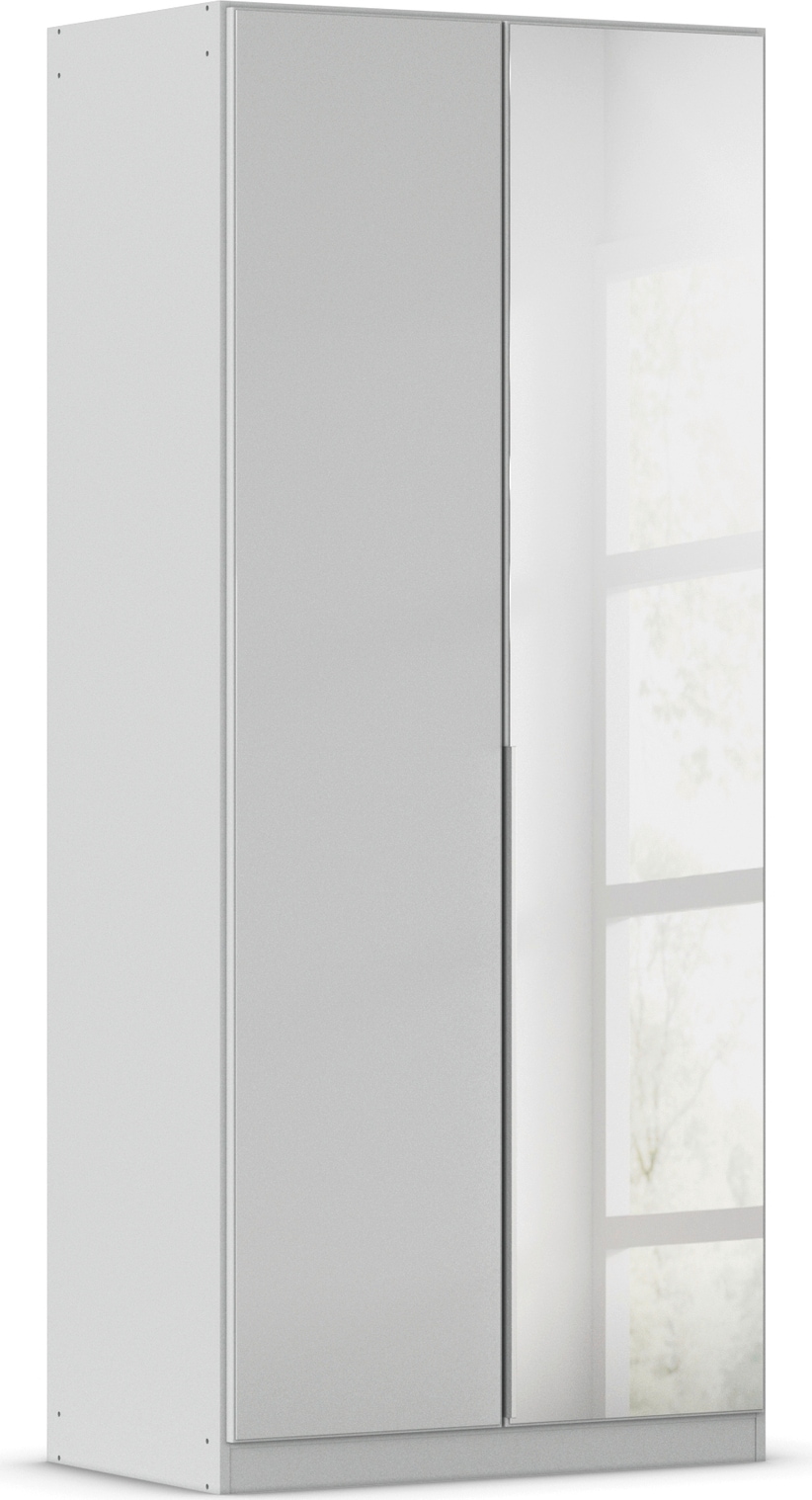OTTO home Drehtürenschrank "Kleiderschrank Schrank Garderobe AGORDO mit Glasfront und Spiegel" in zwei Griff-Farben, Breiten 91-405 cm, durchdachte Innenausstattung, in 8 Breiten und 2 Höhen MADE IN GERMANY