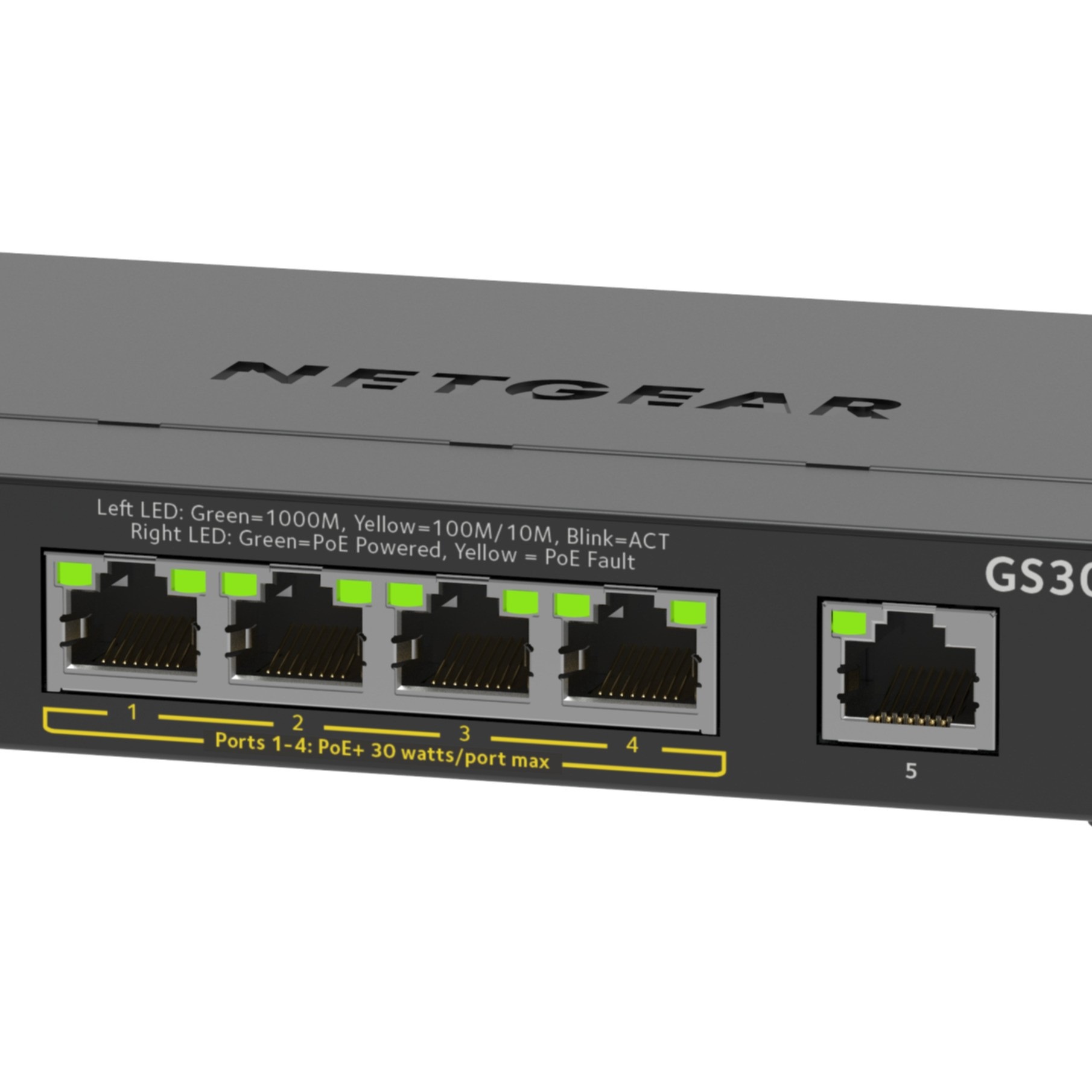 NETGEAR Netzwerk-Switch »GS305EP Switch 5 Port Gigabit Ethernet LAN PoE Switch Plus«