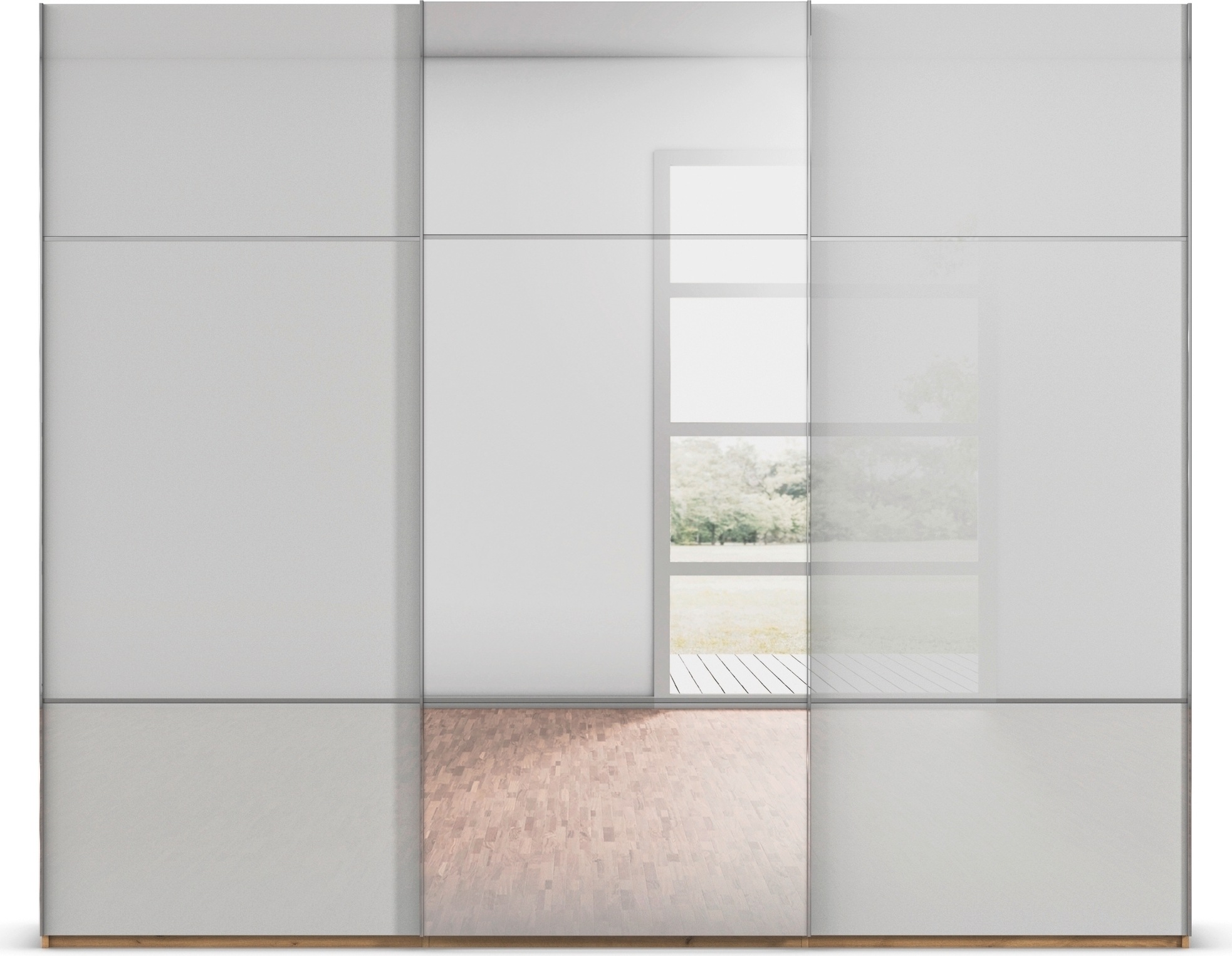 Thumbnail - rauch Schwebetürenschrank "Kleiderschrank Schrank Garderobe Schlafzimmerschrank SCALE-TRIO", edle dreigeteilte Front mit...