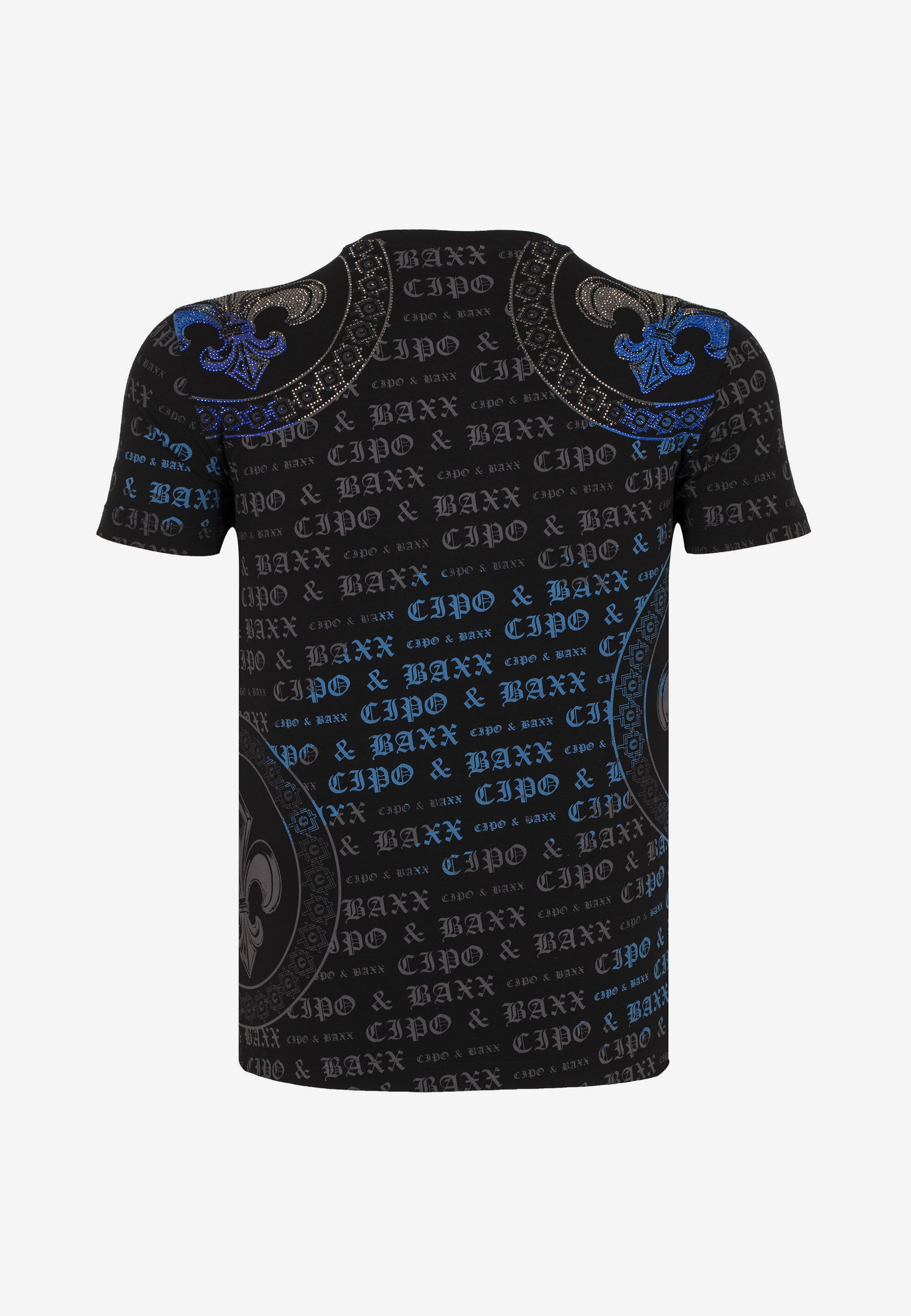 Cipo & Baxx T-Shirt »T-Shirt«, Alloverprint mit Markenschriftzug