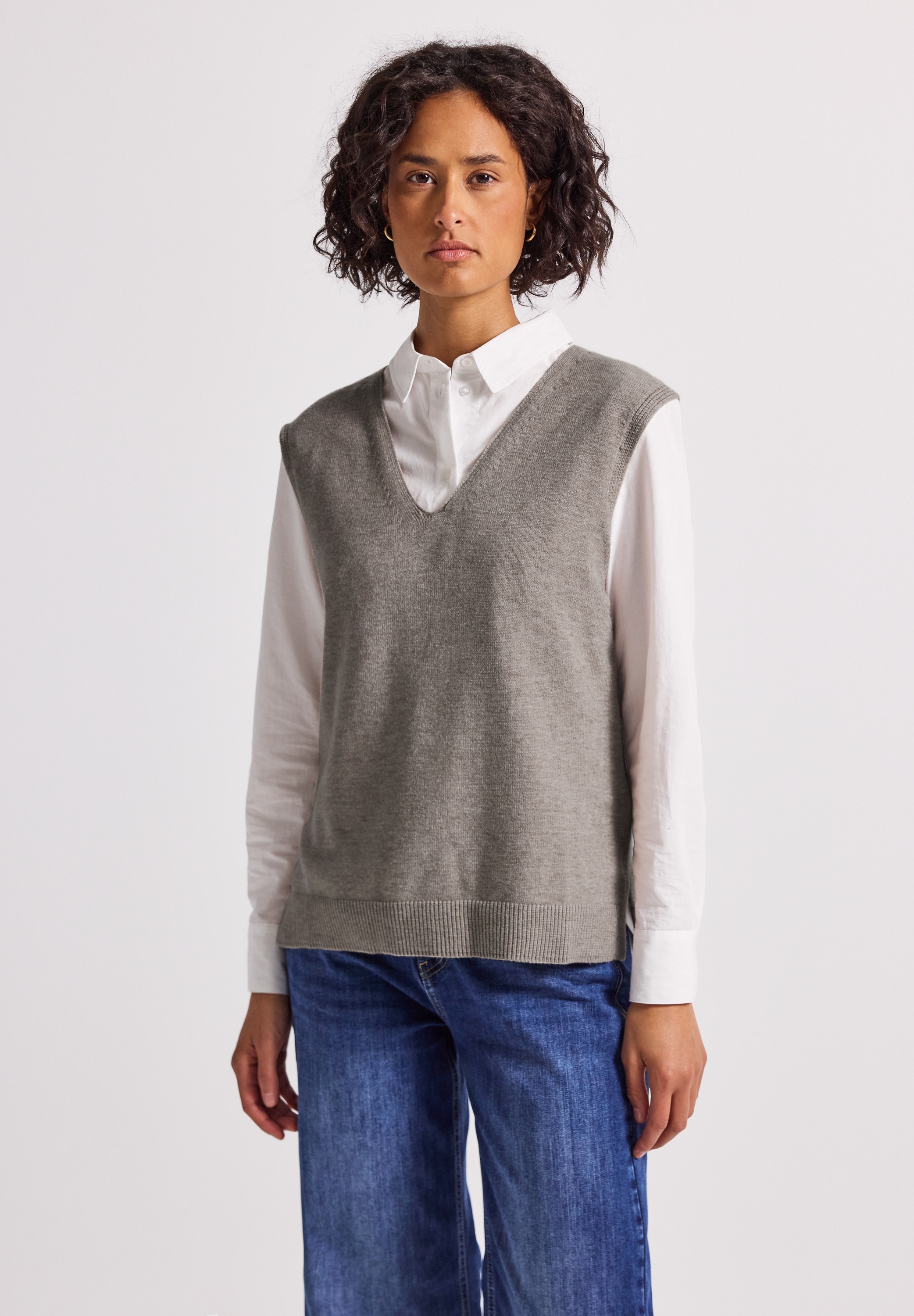 STREET ONE Kurzarmpullover, aus softem Materialmix günstig online kaufen
