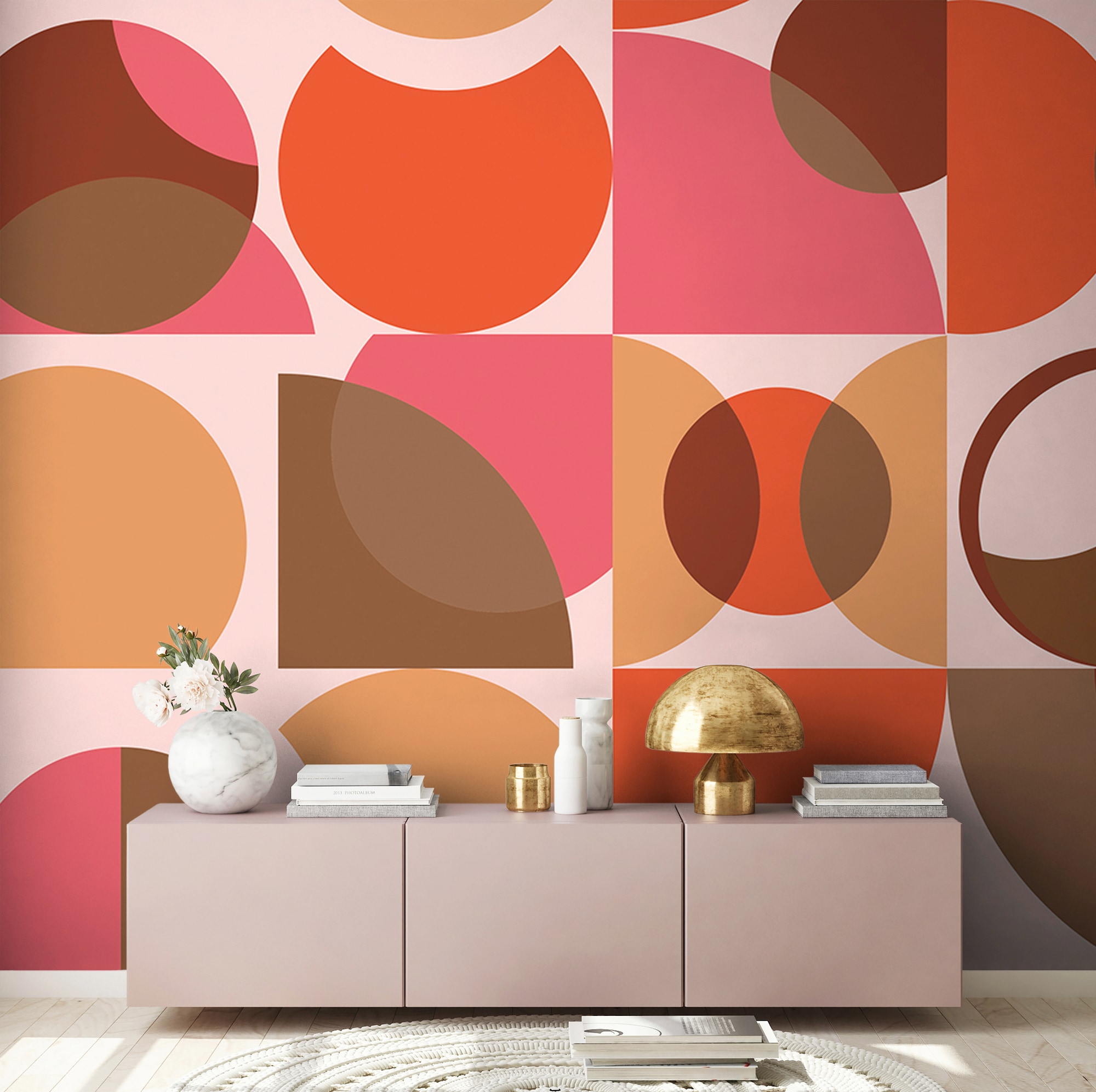 Architects Paper Fototapete »Atelier 47 Circles Artwork 3«, geometrisch, Vlies, Wand, Schräge, Decke