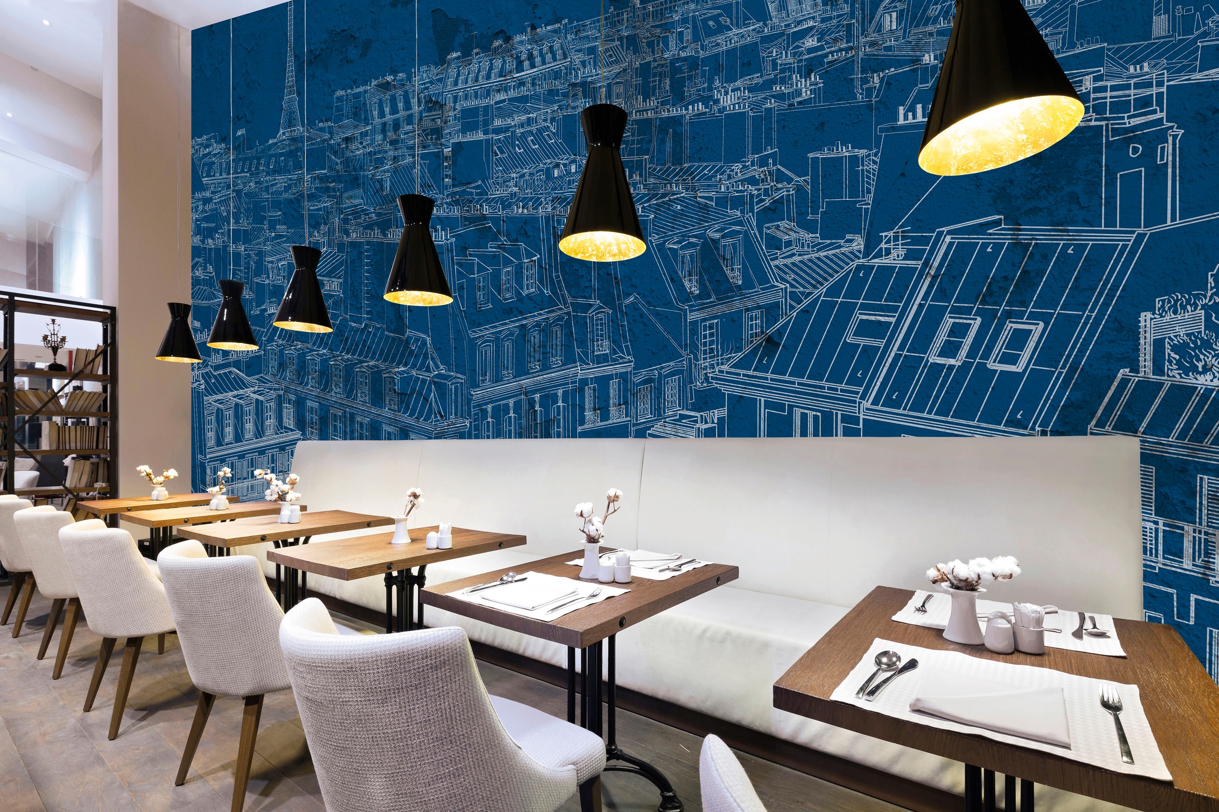 Architects Paper Fototapete »Atelier 47 View of Paris 1«, Stadt, Vlies, Wand, Schräge, Decke