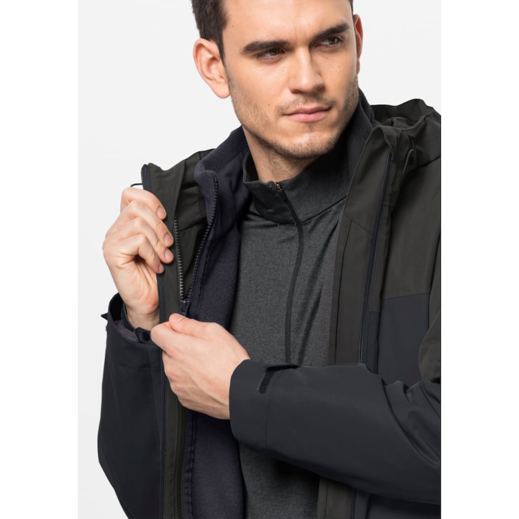 Jack Wolfskin 3-in-1-Funktionsjacke »DNA TUNDRA 3IN1 JKT M«, (2 teilig), mit Kapuze