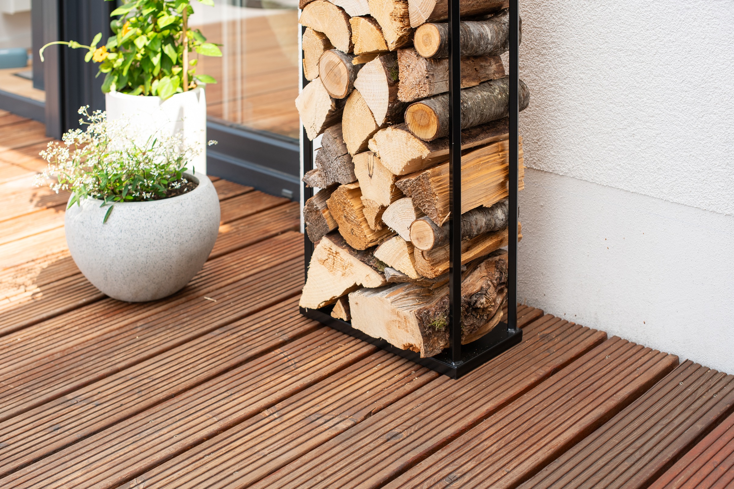 WESTMANN Kaminholzregal »Xavier«, schwarz, BxTxH: 40x20x120cm