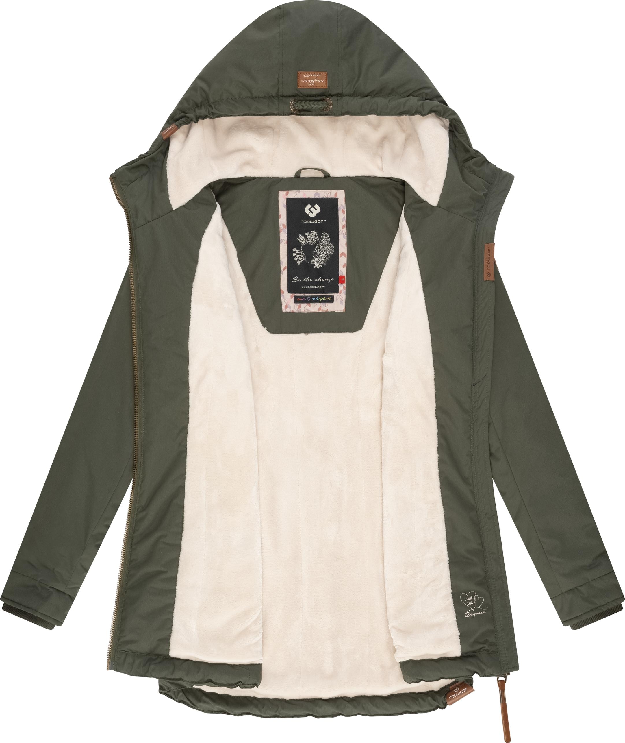 Ragwear Winterjacke »Zuzka Winter«, mit Kapuze, Wasserdichter Winterparka mit Teddyfleece Innenfutter