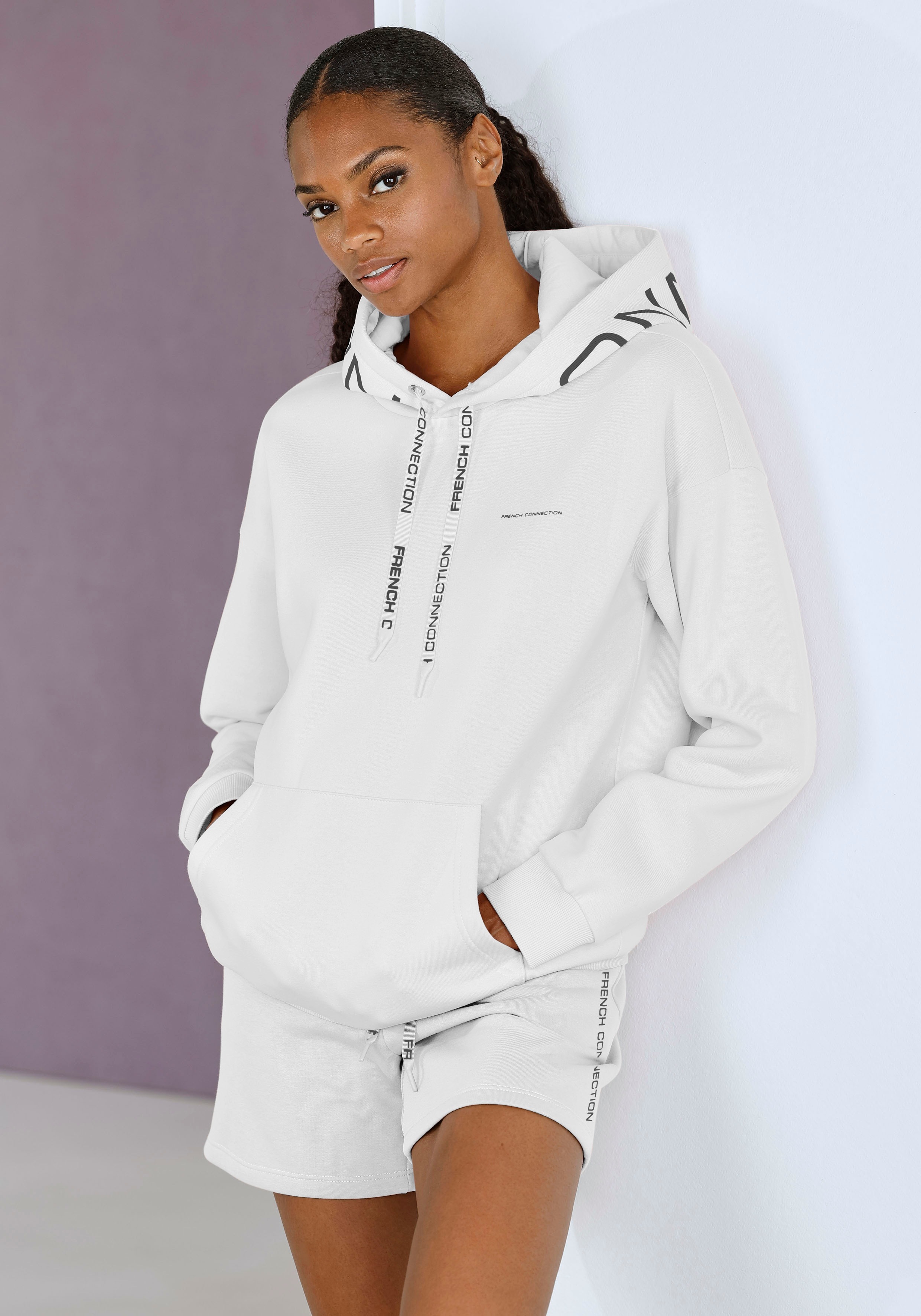 Thumbnail - French Connection Kapuzenpullover mit Logodruck