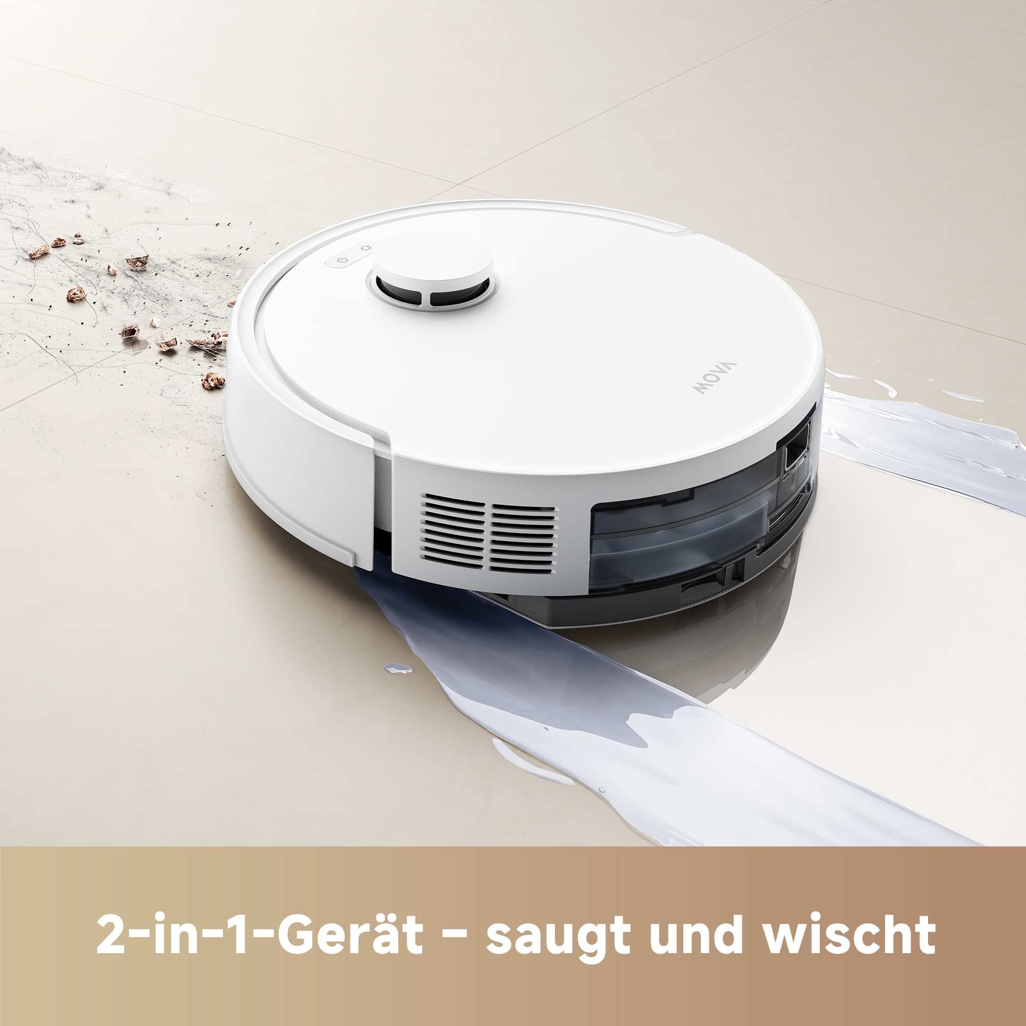 Mova Saugroboter »Mova E20«, 5.000 Pa Saugleistung/ Individuell anpassbare Reinigung per App