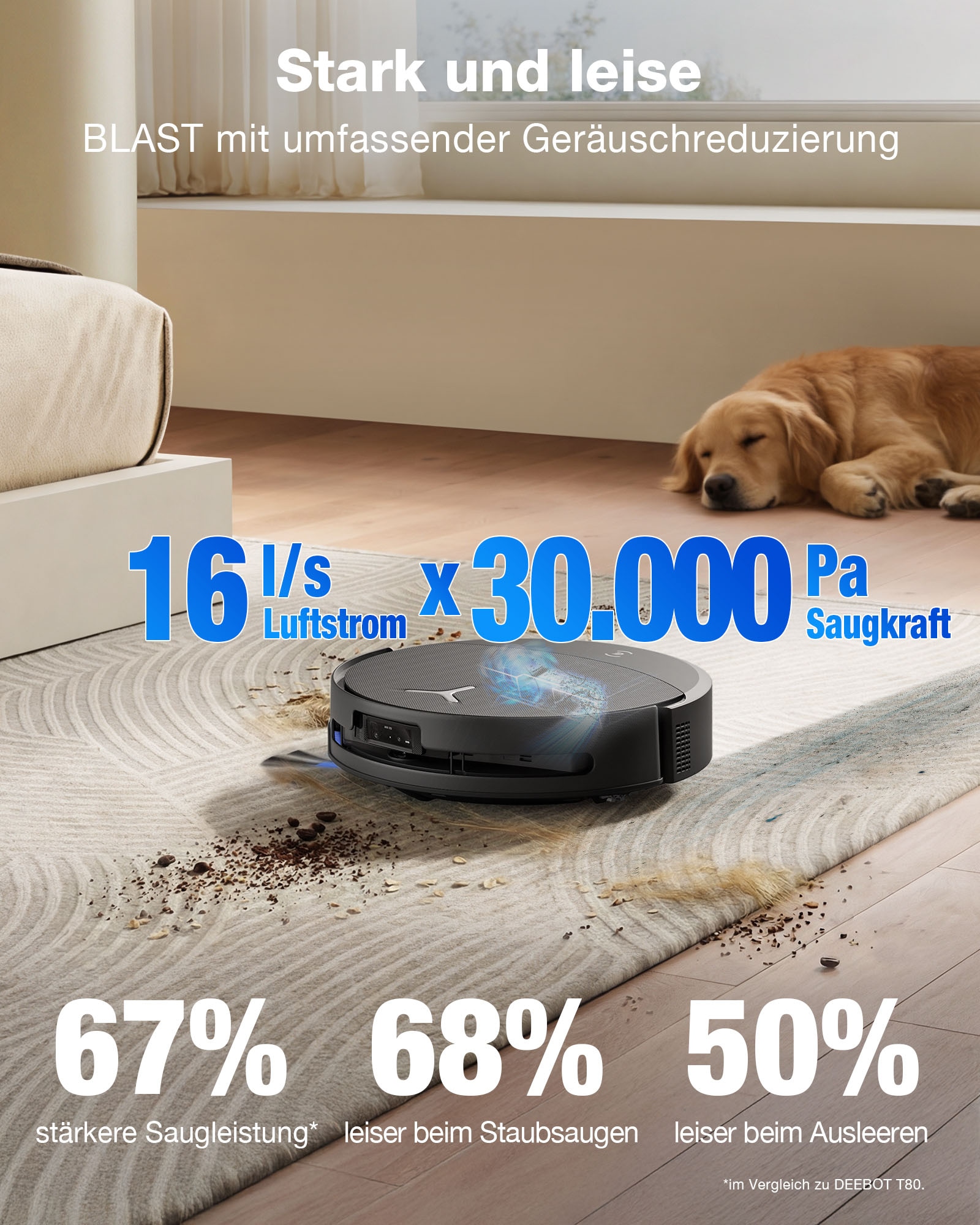 ECOVACS Nass-Trocken-Saugroboter »DEEBOT T90 PRO OMNI (Black)« Saug-und Wischroboter mit All-in-One Station und 30.000 Pa Saugkraft
