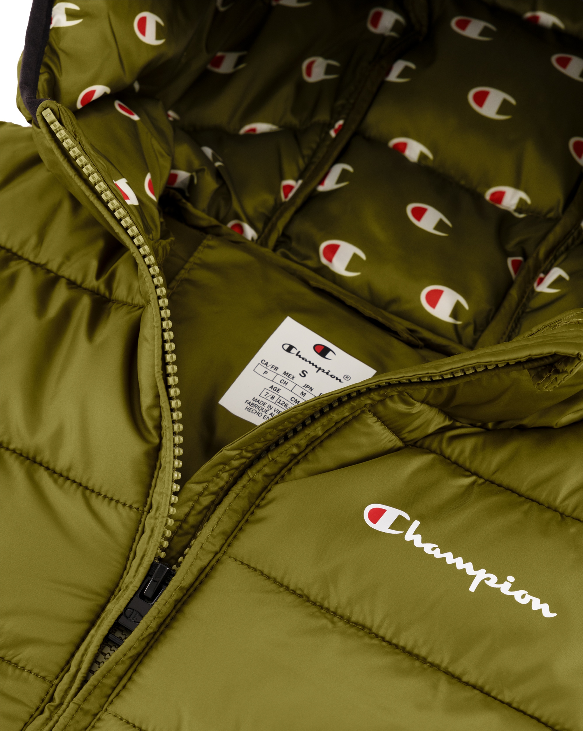 Champion Steppjacke, mit Kapuze, Für Kinder