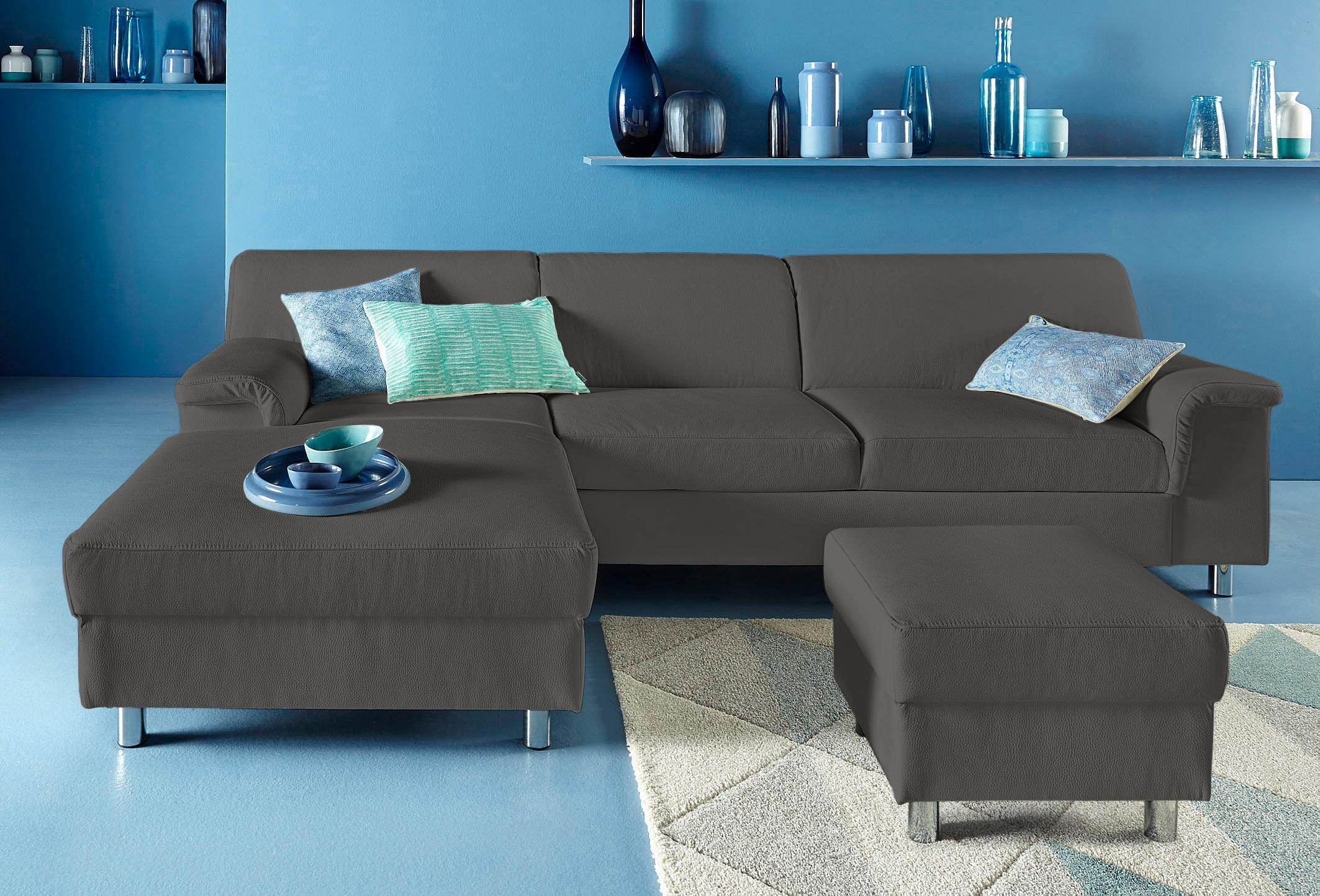 DOMO collection Ecksofa "Jamie, modern und elegant, Fußhöhe 9cm, L-Form," w günstig online kaufen