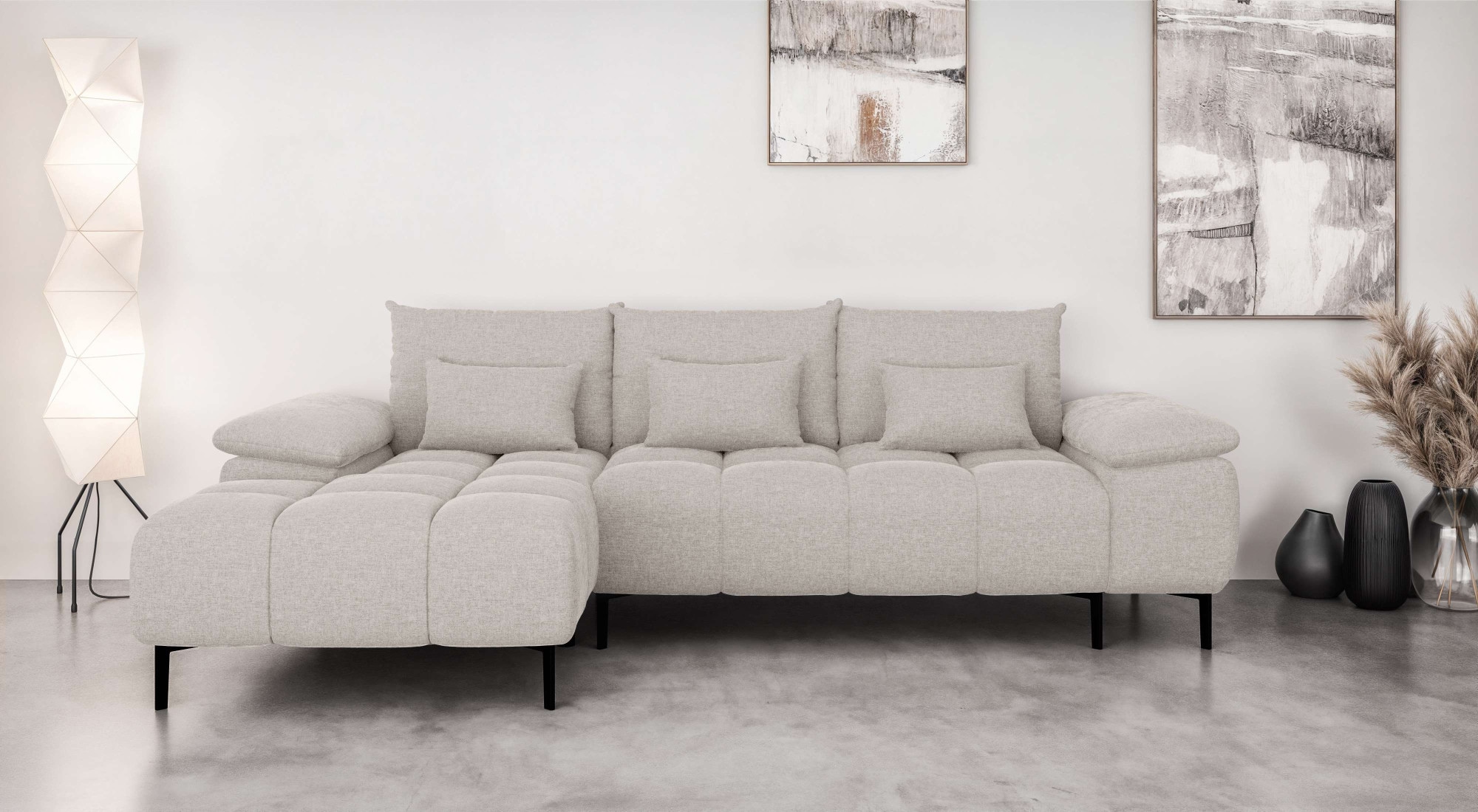 Home affaire Ecksofa "DROMARA Schlafsofa mit Bettkasten, Maße: B/T/H 277/14 günstig online kaufen