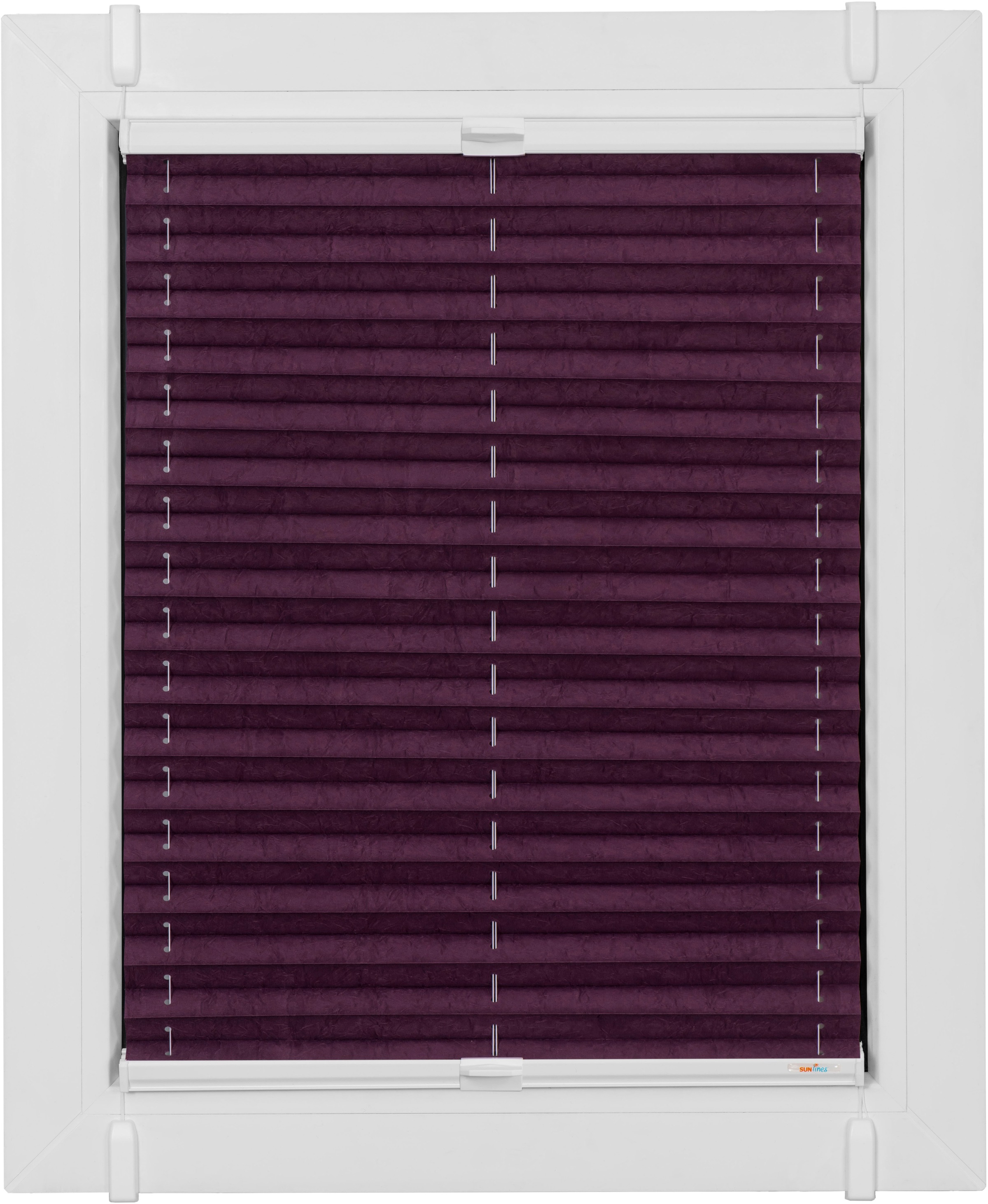 sunlines "One Size Style Crush" blickdicht ohne Bohren verspannt Zubehörfarbe weiß, zum Klemmen