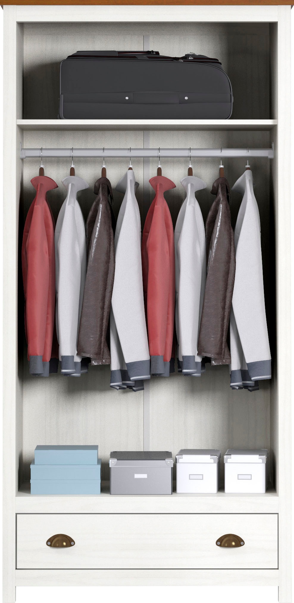 Thumbnail - Möbilia Kleiderschrank "Salgen" im Landhaus-Stil