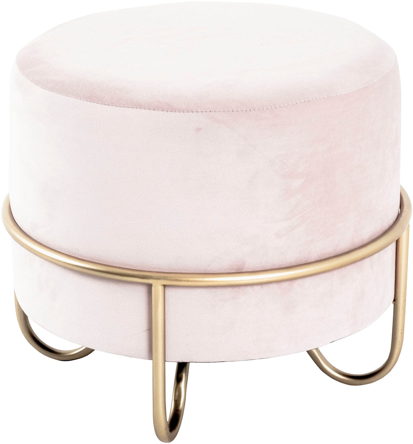 HAKU Hocker "Pouf, Schemel, Stockerl" rund - aus Textil Rosa - Ø/H 43/40 cm