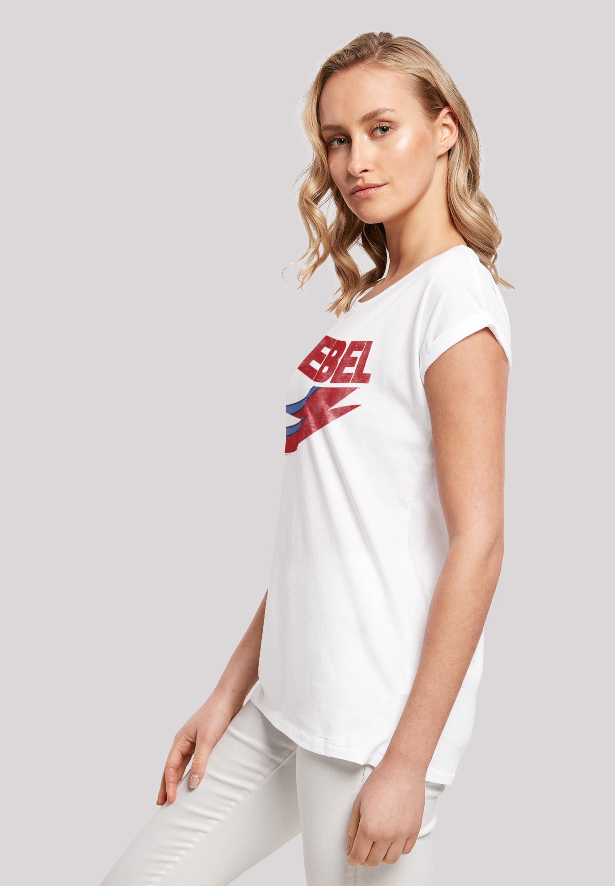 F4NT4STIC T-Shirt »David Bowie Distressed Rebel«, Print