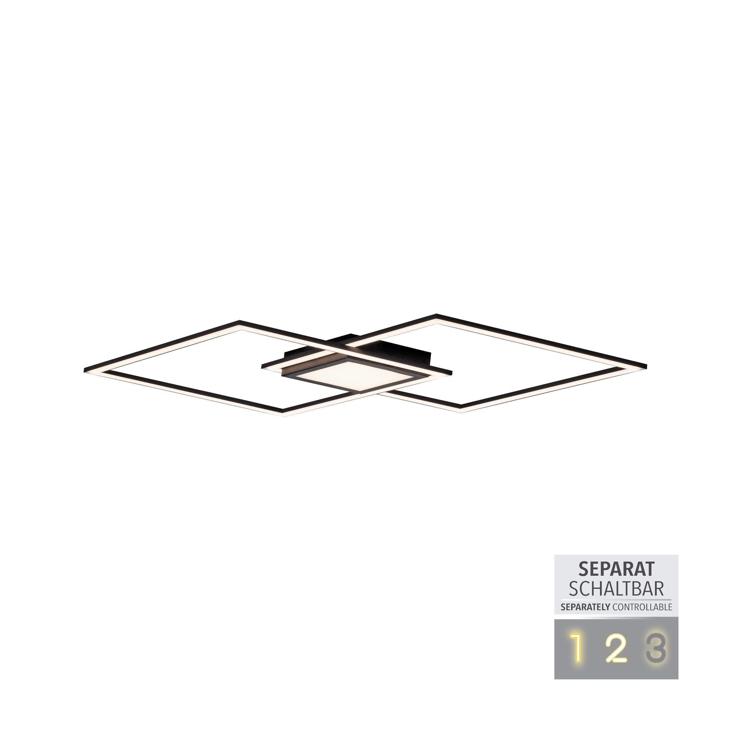 JUST LIGHT Deckenleuchte »ASMIN«, 1 flammig, Leuchtmittel LED-Board | LED fest integriert, LED, separat steuerbar (Schalter), separat steuerbar (Schalter)