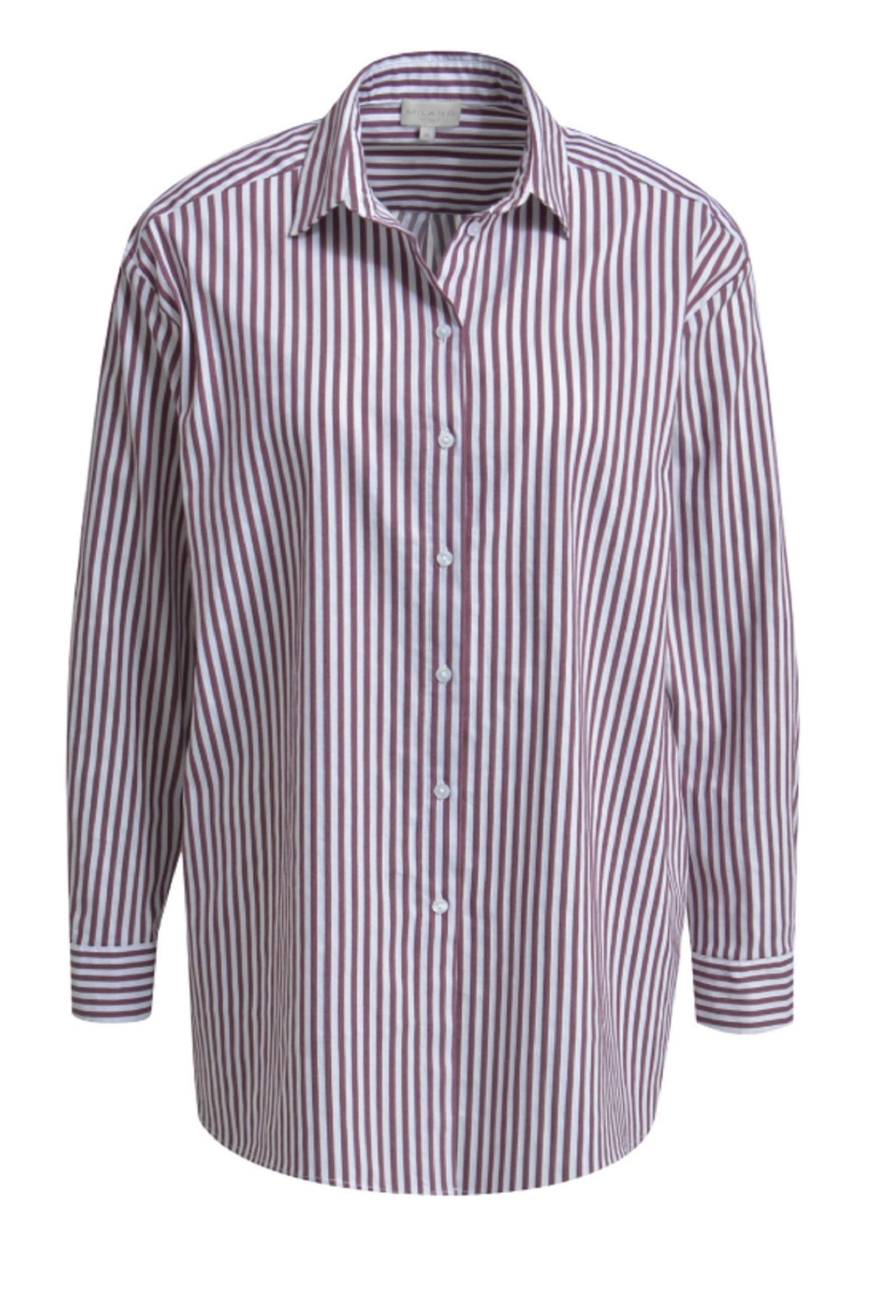 Milano Italy Langarmbluse mit Kellerfalte im Rücken