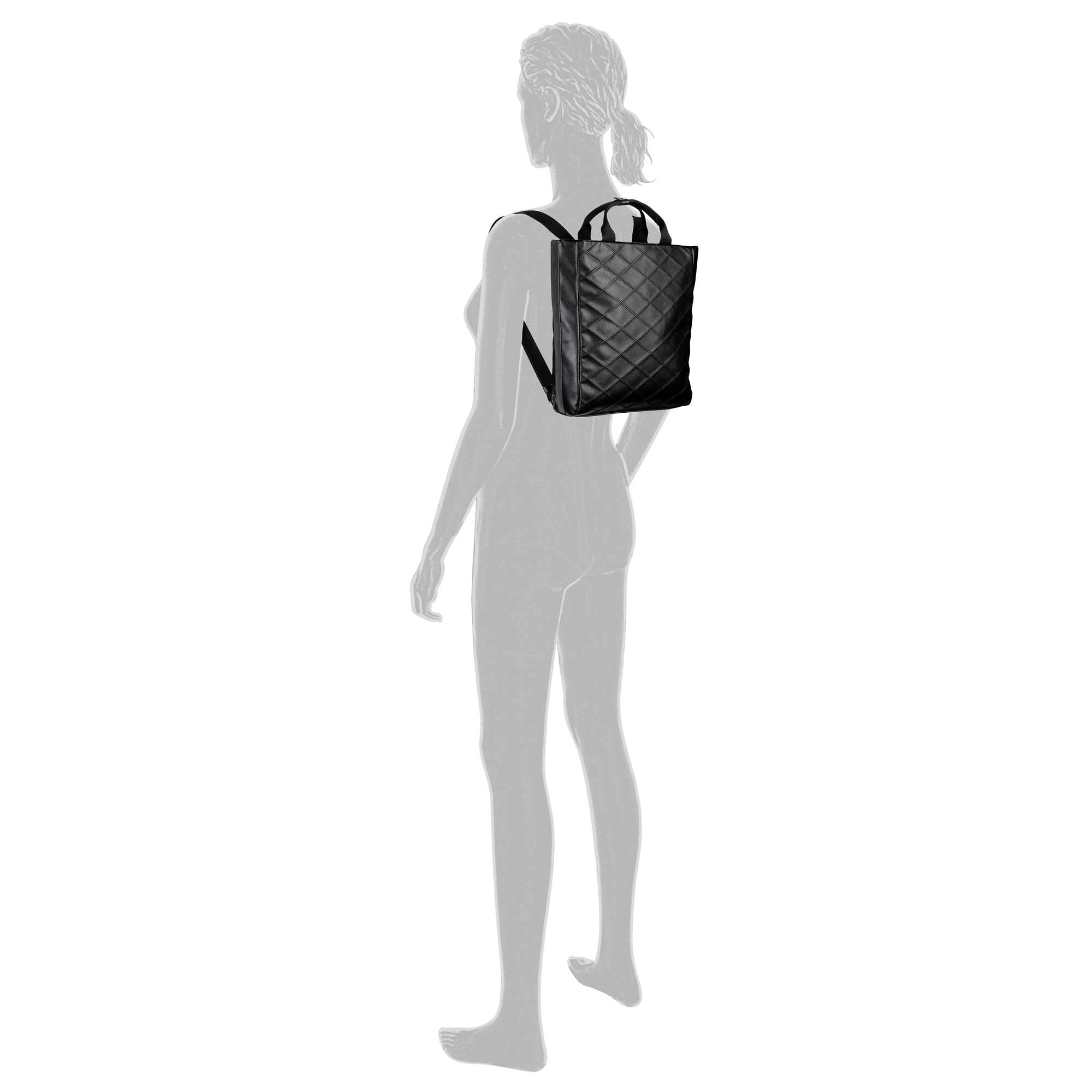 TOM TAILOR Rucksack »Skylar«, Konkav gestepptes Kunstleder, feines Gewebeband und Reflektelemente