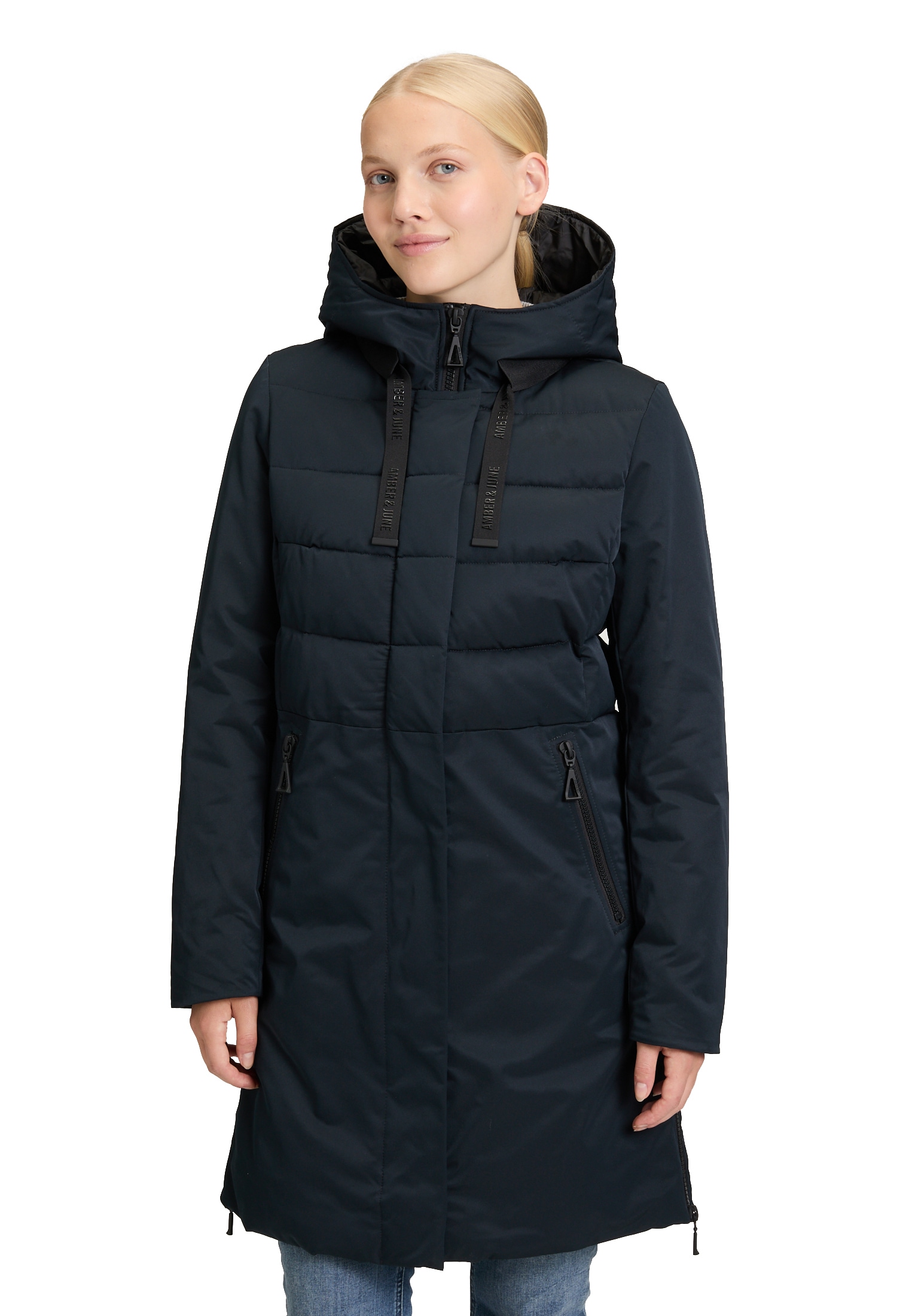 Amber & June Winterjacke "Damen Winterjacke Kunstdaune" mit Kapuze günstig online kaufen