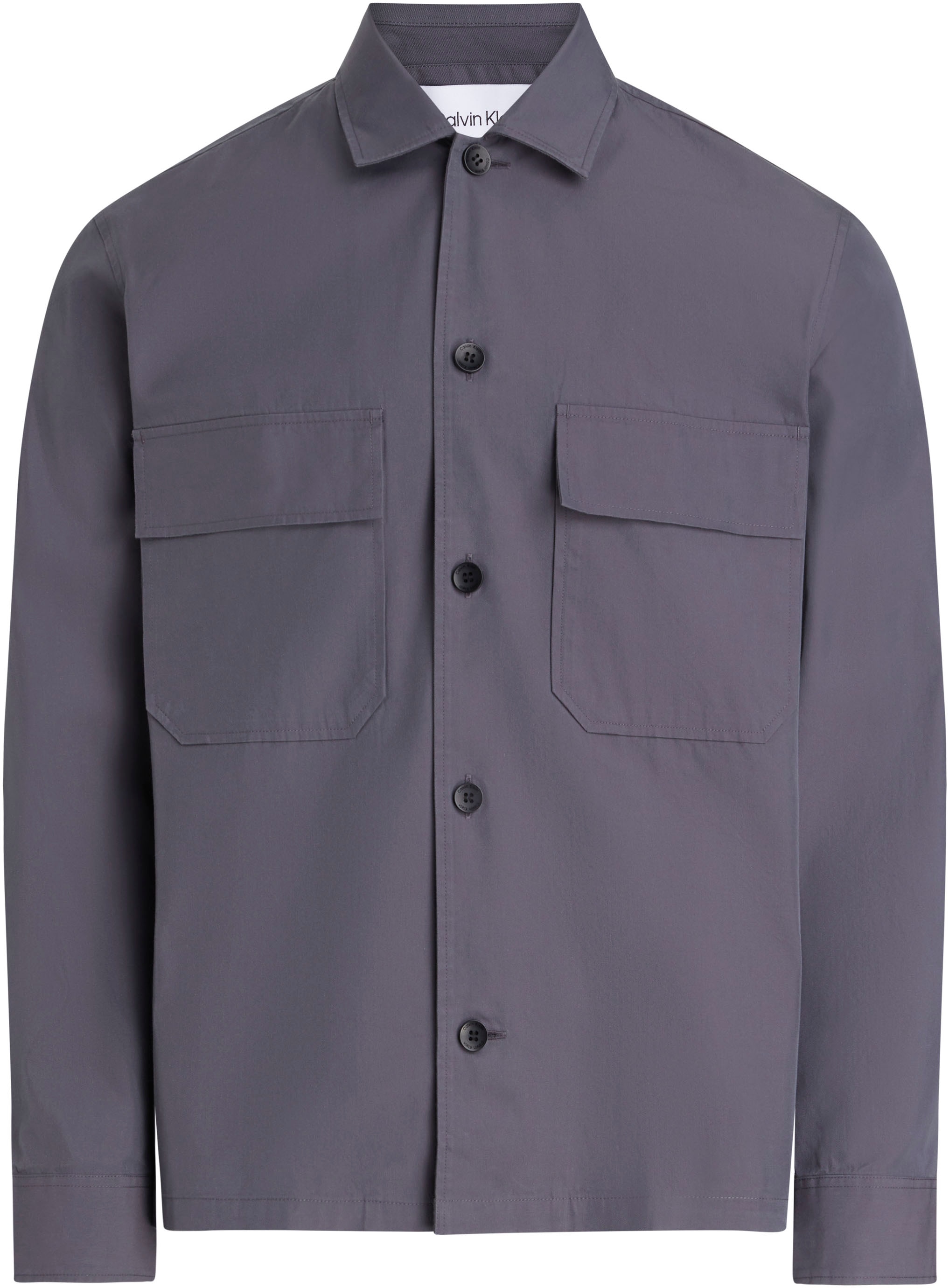 Calvin Klein Big&Tall Langarmhemd »BT_COTTON NYLON OVERSHIRT«, mit Knopfleiste