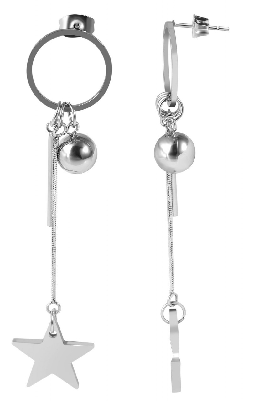 Paar Ohrhänger ADELIA´S "Damen Ohrstecker aus Edelstahl", silber, Ohrringe, Damen, Damen, Edelstahl 8