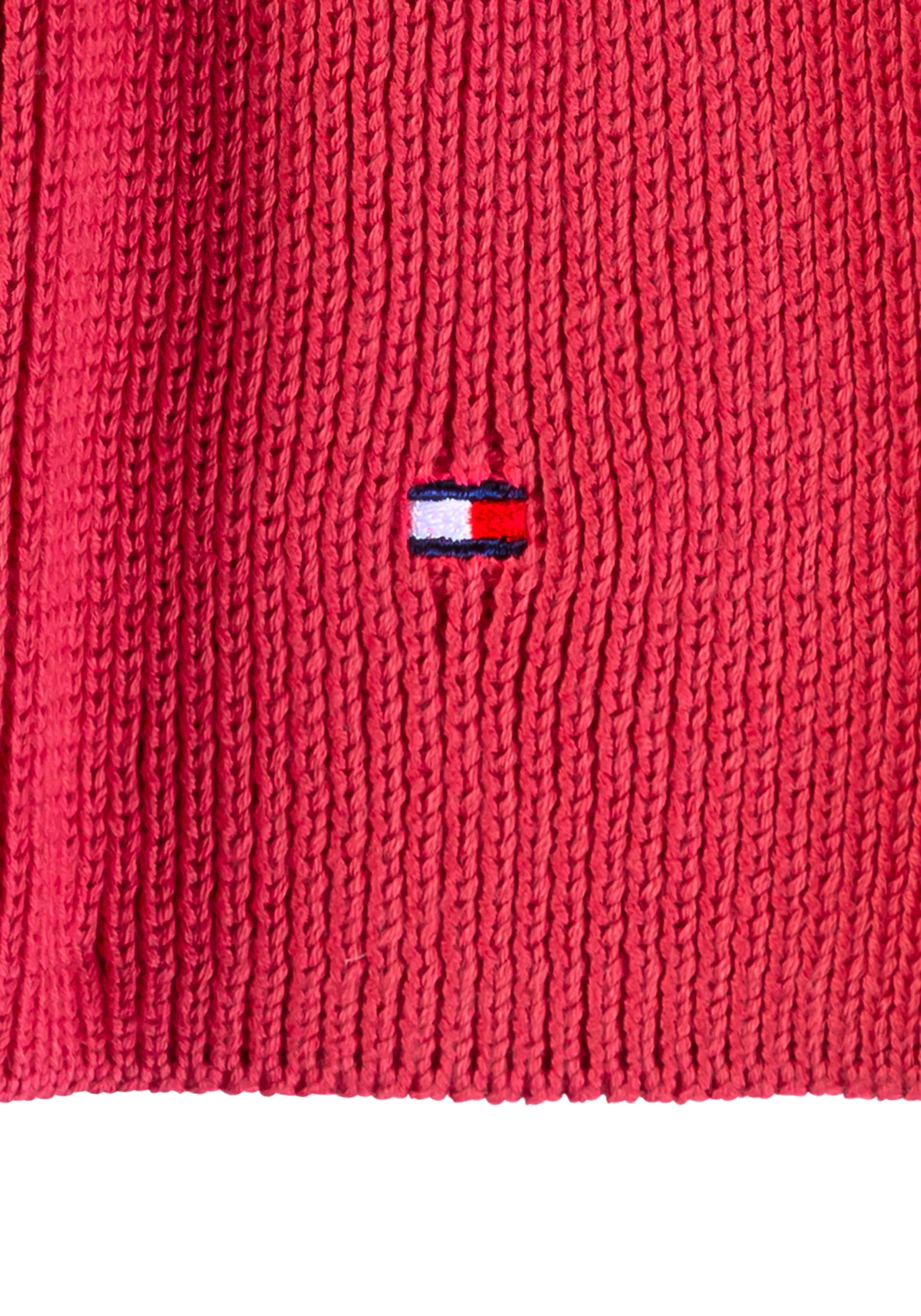 Tommy Hilfiger Strickschal »SMALL FLAG SCARF«, mit Logostickerei