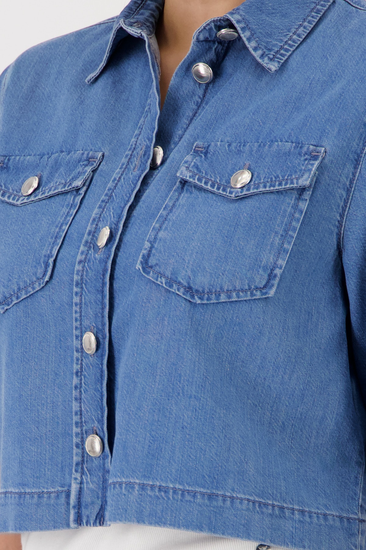 Monari Jeansjacke ohne Kapuze Regular fit mit Pattentaschen