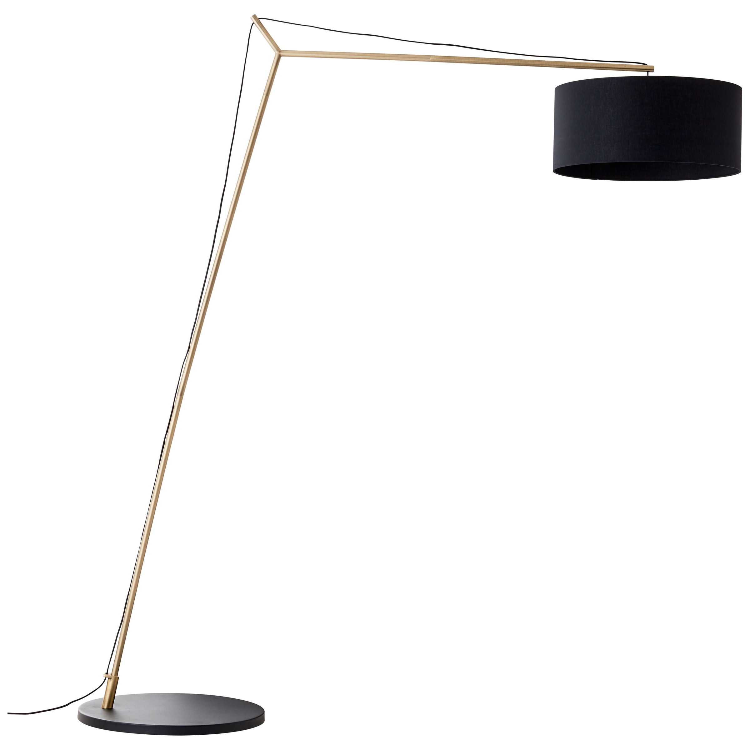 Brilliant Bogenlampe »Annice«, 1 flammig-flammig, Höhe 193cm, Ausl. 160cm, E27, schwarz/messingfarben gebürstet