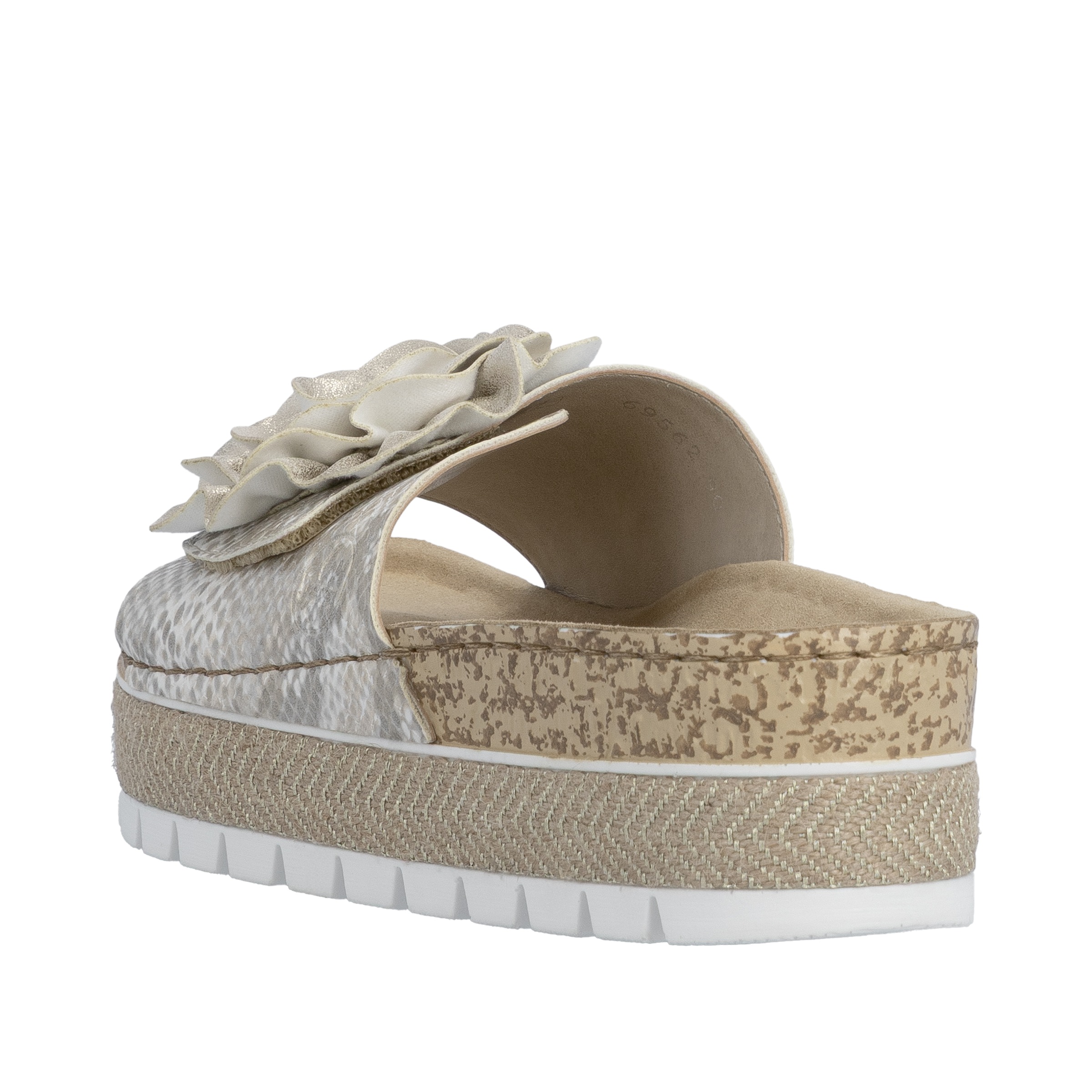 Rieker Pantolette  Sommerschuh, Schlappen mit modischem Plateau