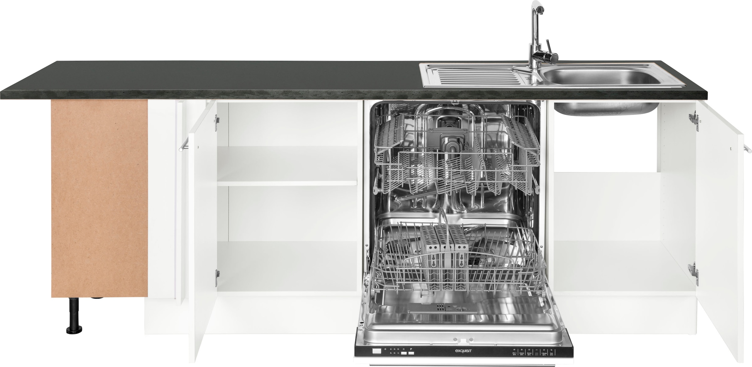 OPTIFIT Winkelküche »Bern«, Stellbreite 285x225 cm, wahlweise mit E-Geräten  | BAUR