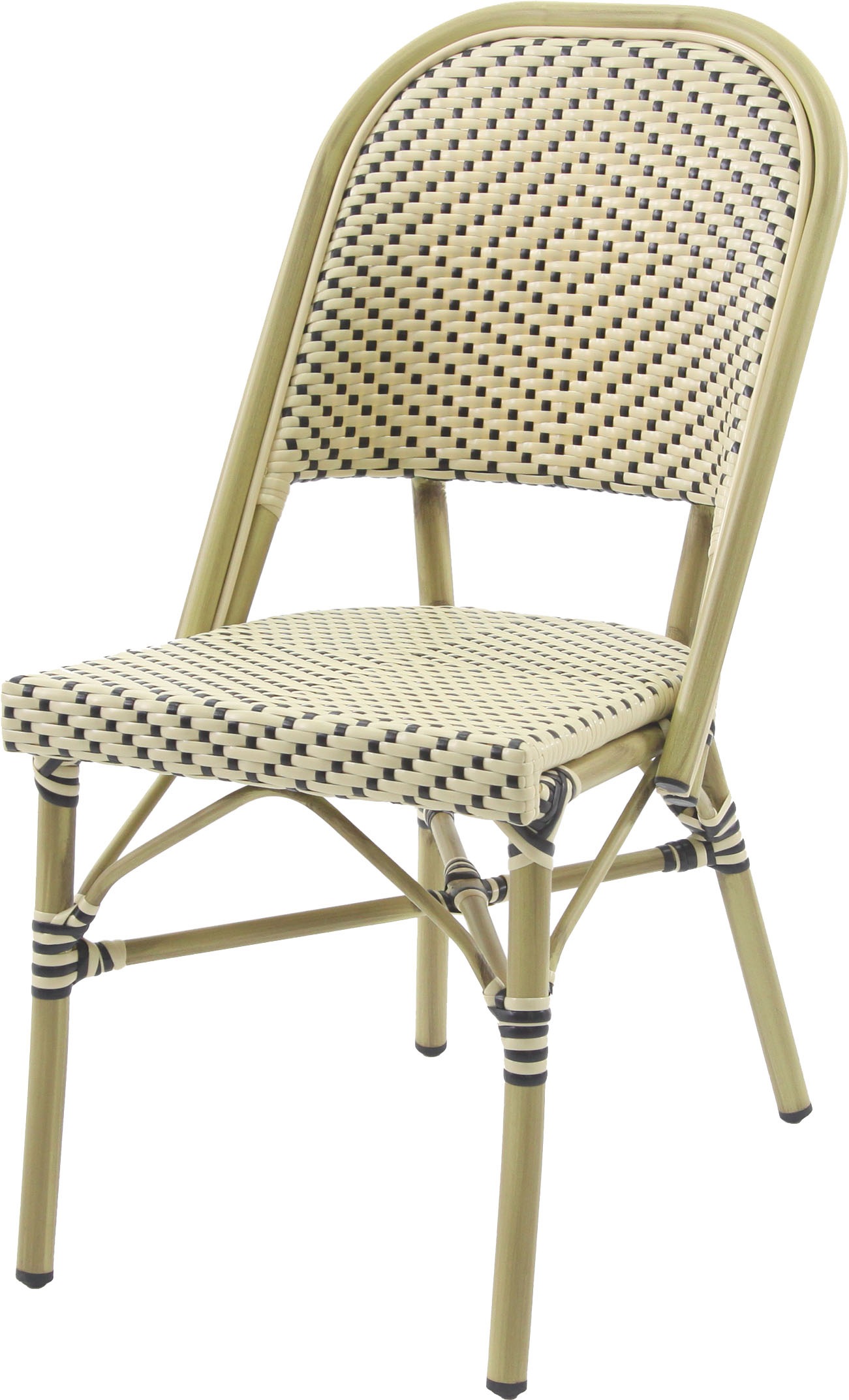 Essentials Bistrostuhl "Paris" () 1 Stk. Rattan – Bambus, weiß/schwarz günstig online kaufen