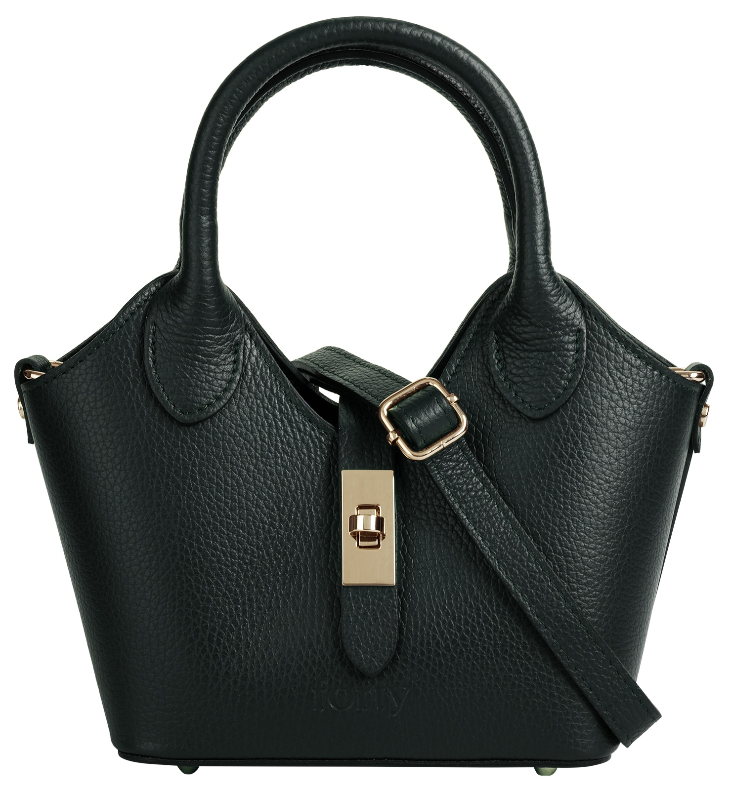 forty Henkeltasche "LANVERRA - S" echt Leder, Made in Italy