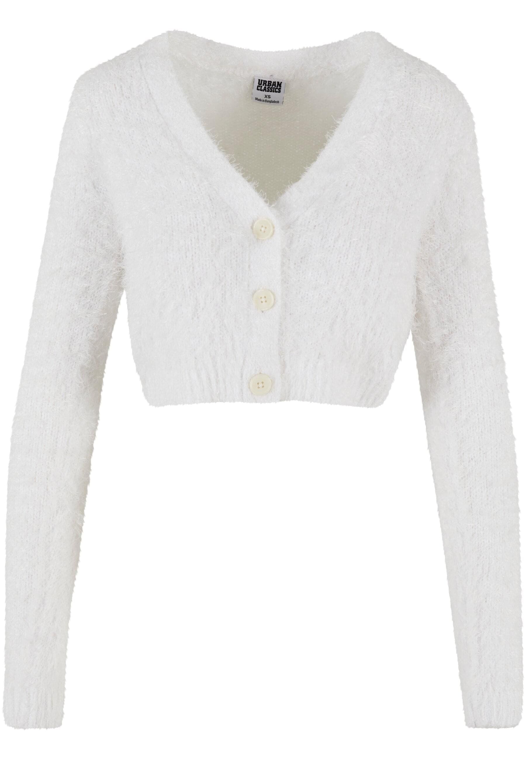 Strickjacke »Urban Classics Damen Ladies Cropped Feather Cardigan«