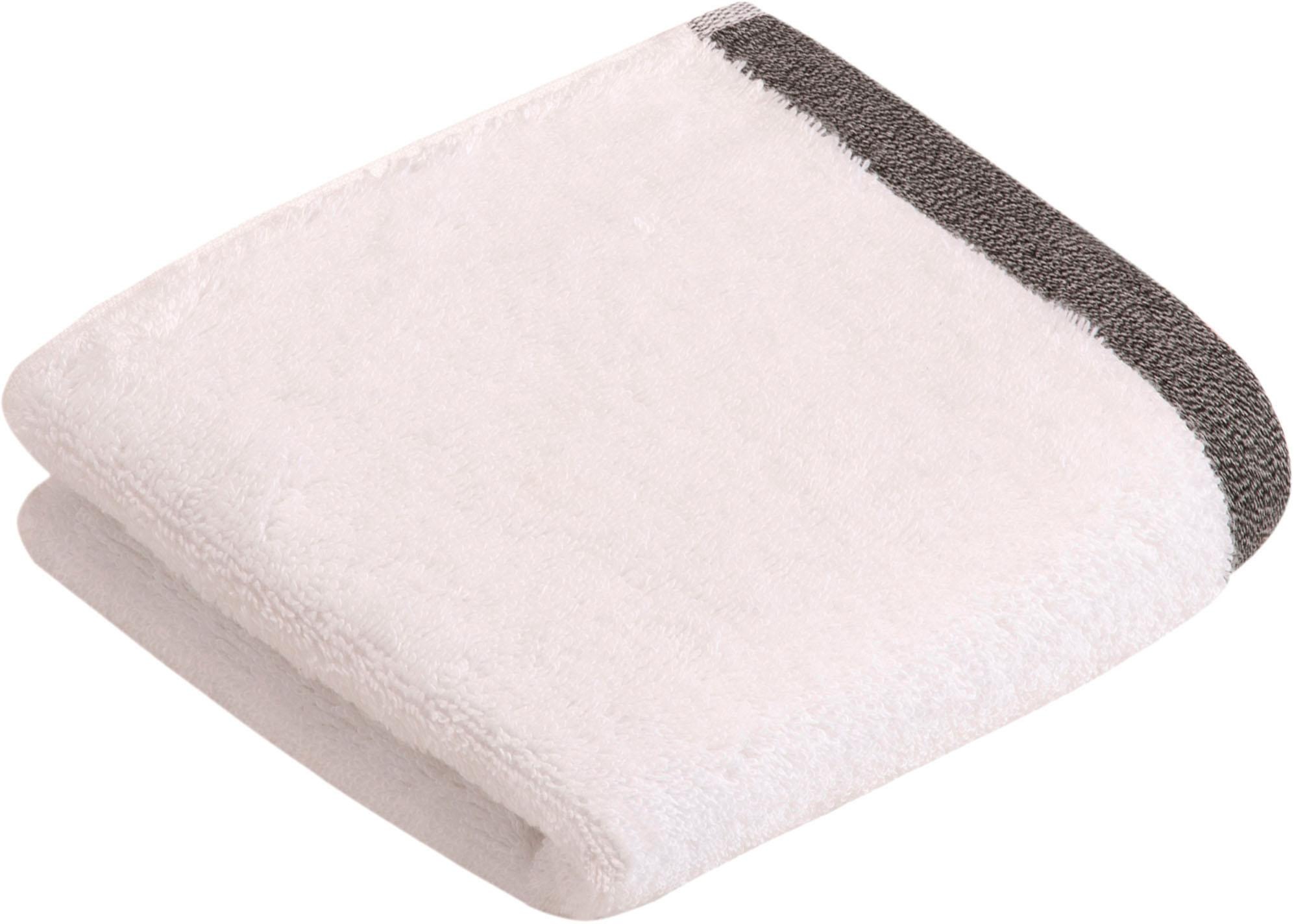 bugatti Gästehandtücher "Prato" Uni Farben, mit melierter Optik im Saum günstig online kaufen