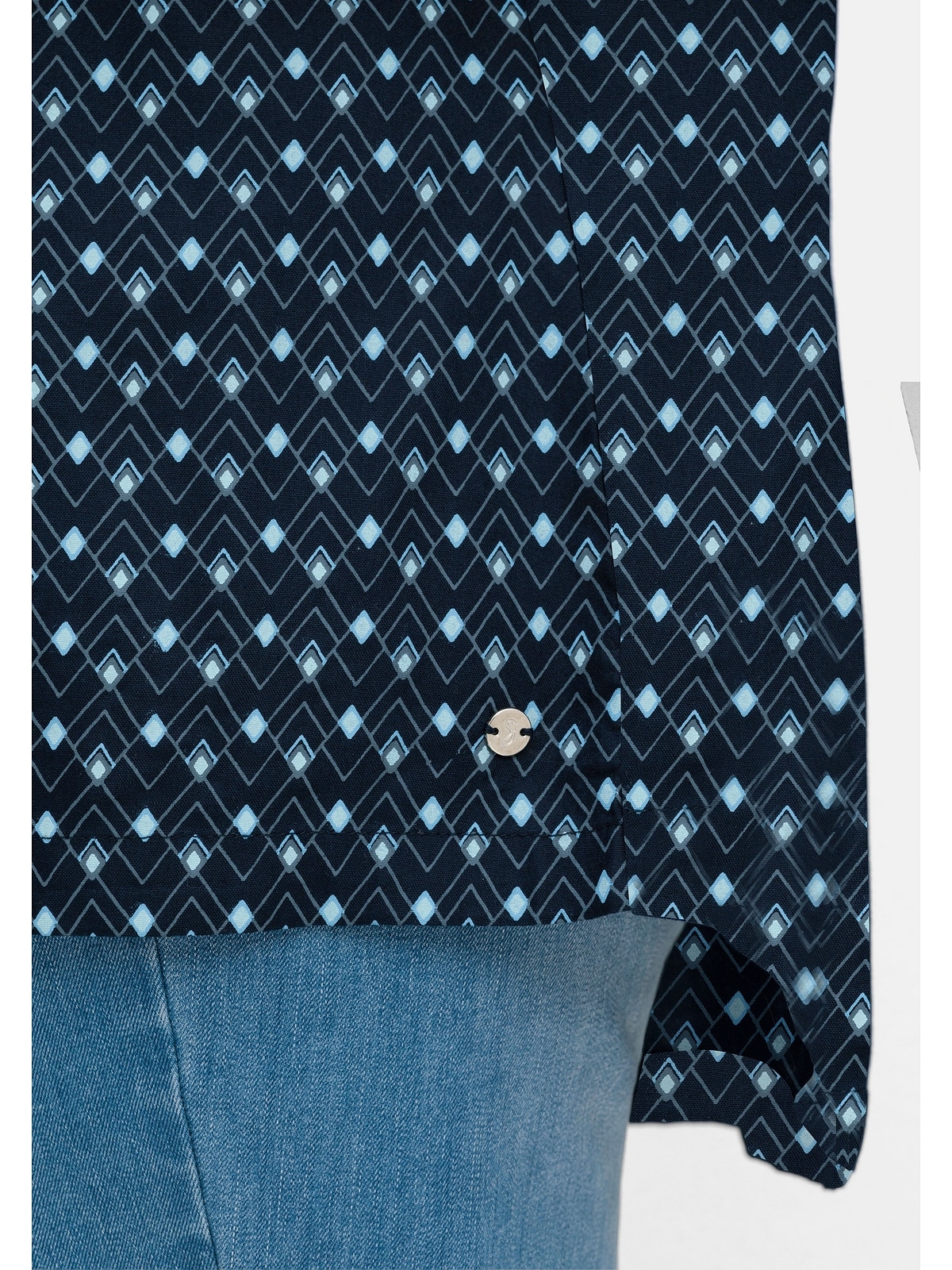 Sheego Tunika »Große Größen«, aus mit bestellen für Twill BAUR | Minimal-Alloverprint