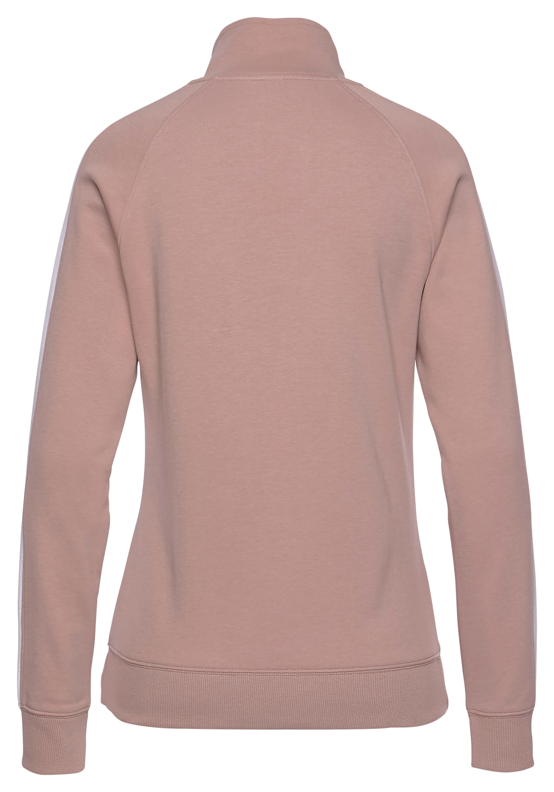 Bench. Loungewear Sweatjacke, mit Seitenstreifen und Stehkragen, Loungewear