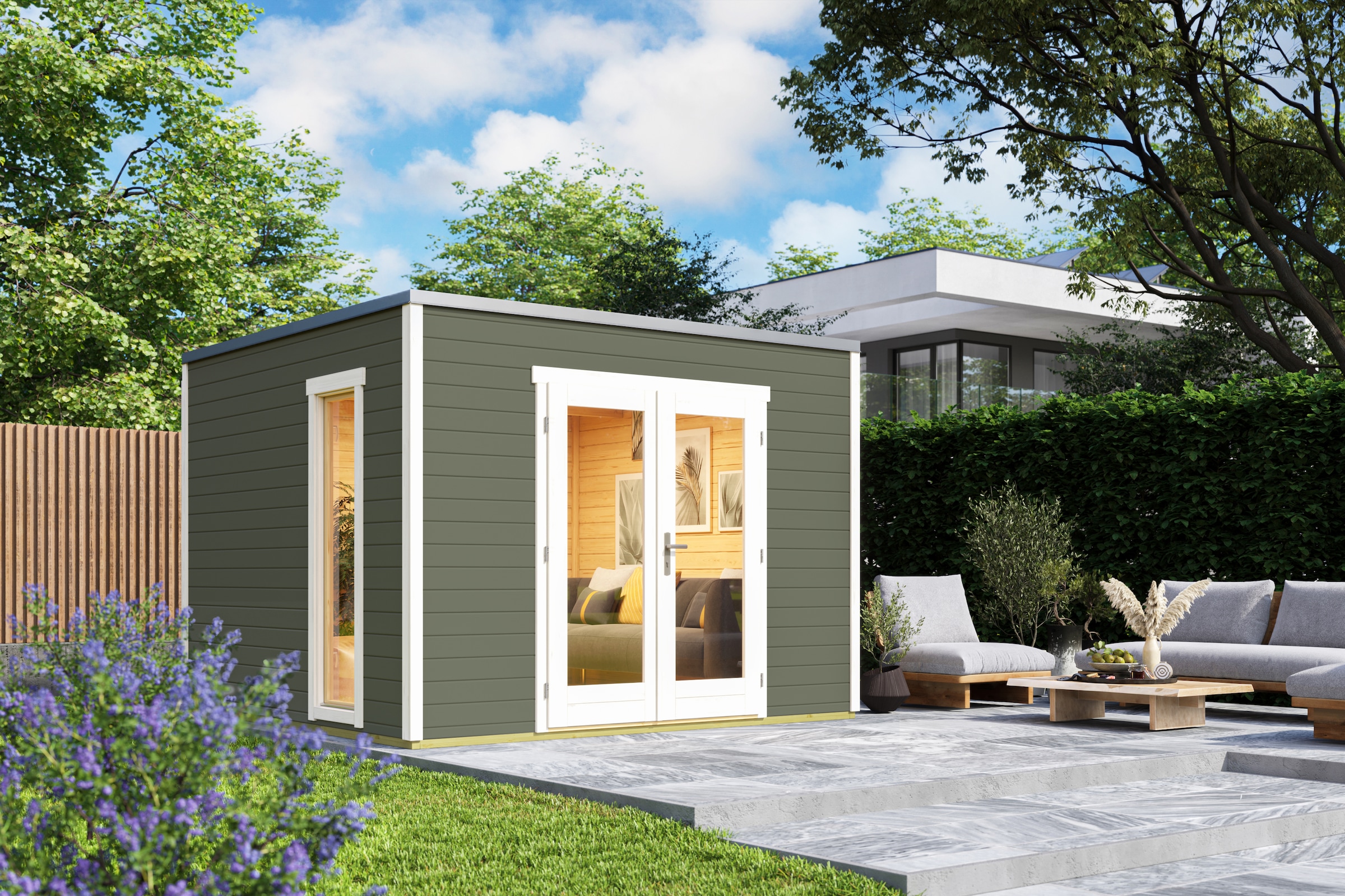 Nordic Holz Gartenhaus "Palermo 1", mit großen Glasflächen günstig online kaufen
