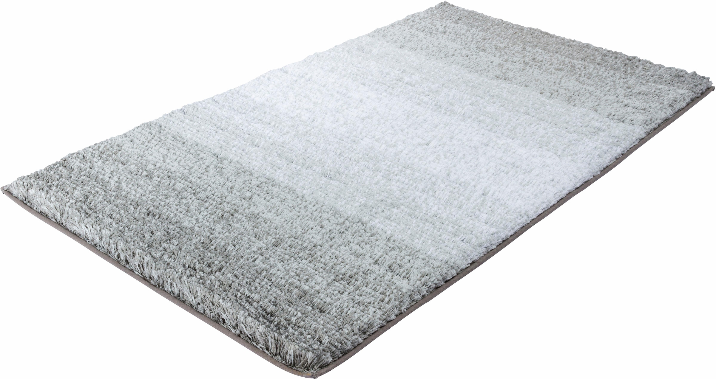 Kleine Wolke Badematte "Oslo, Badvorleger, Badezimmer Teppich" Höhe 30 mm rutschhemmend beschichtet fußbodenheizungsgeeignet Badteppich, Melange Effekt, gestreift, Farbverlauf