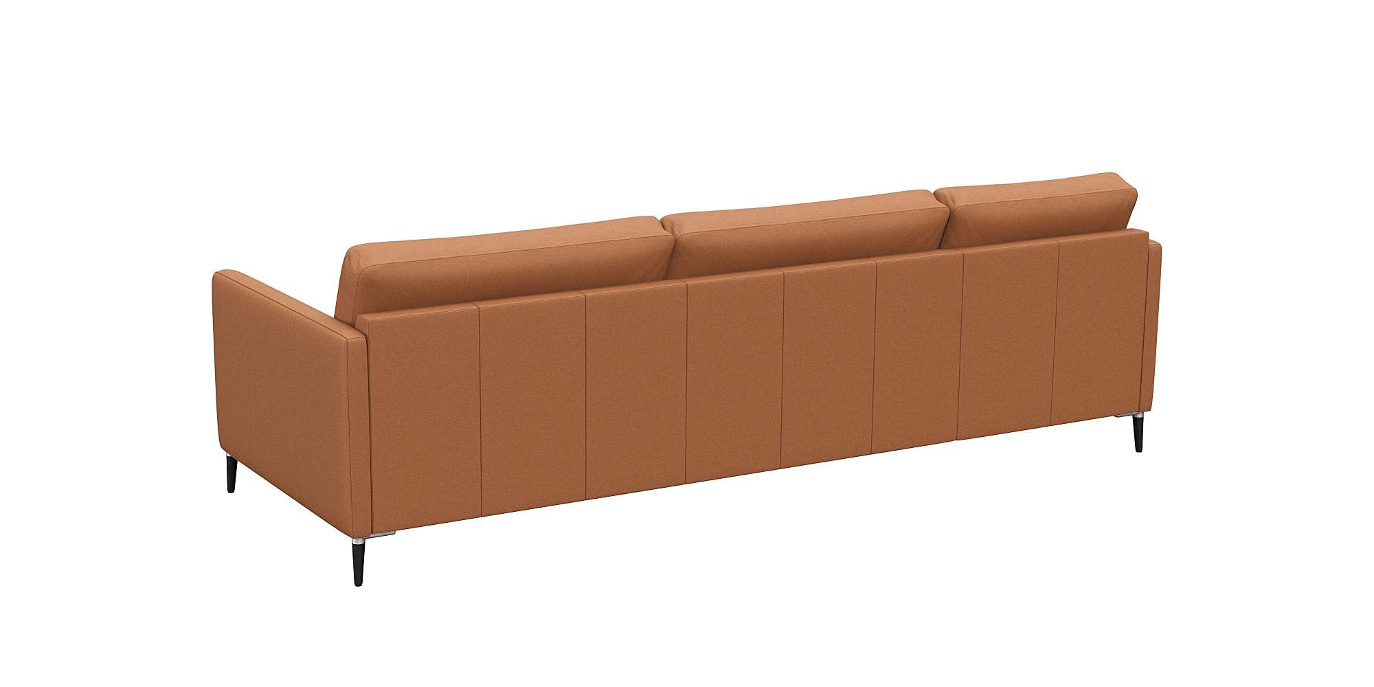 FLEXLUX Ecksofa »Fiore, L-Form«, schmale Armlehnen, Kaltschaum, Füße Alu+schwarz