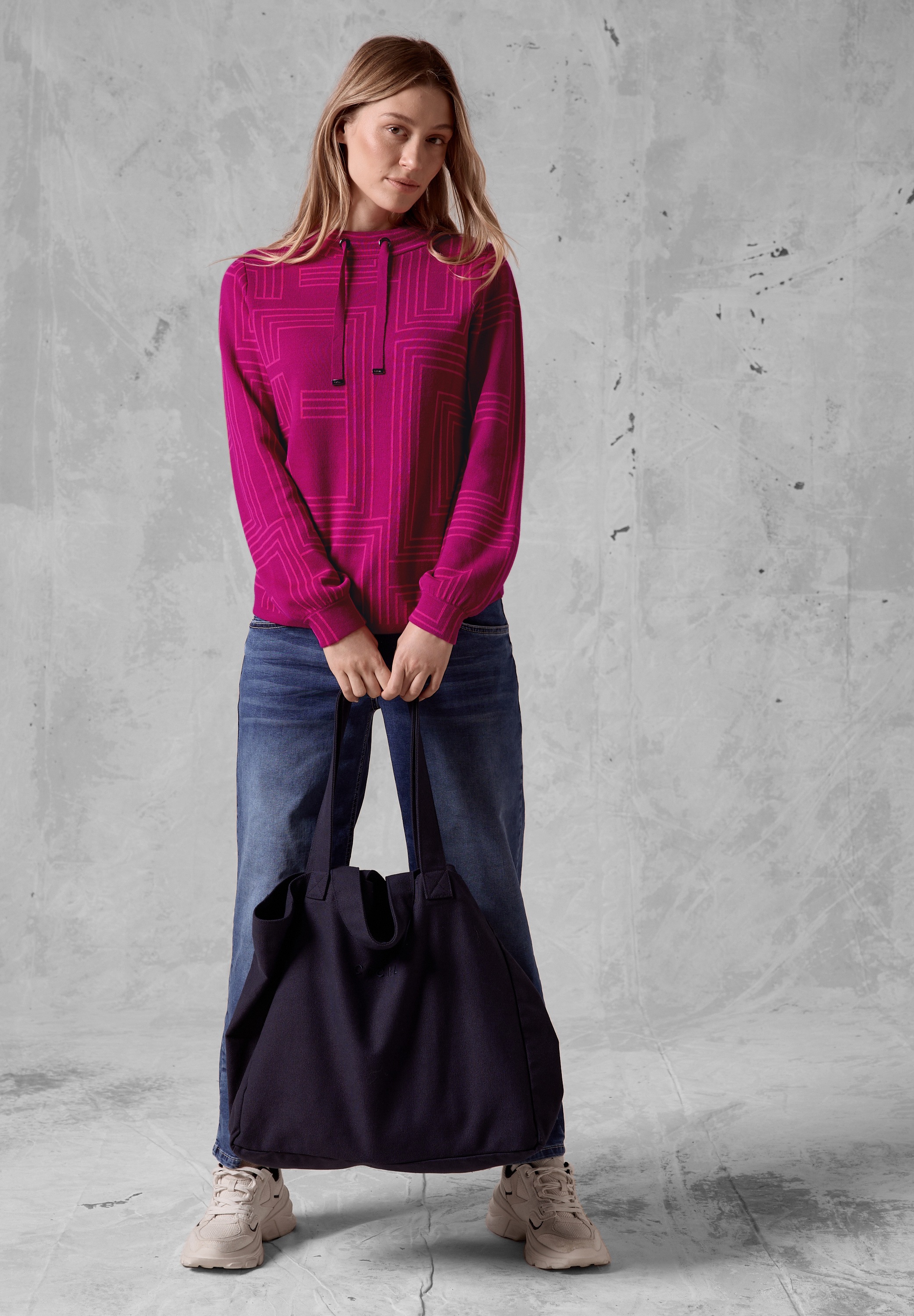 Cecil Strickpullover, mit feinem Streifenmuster